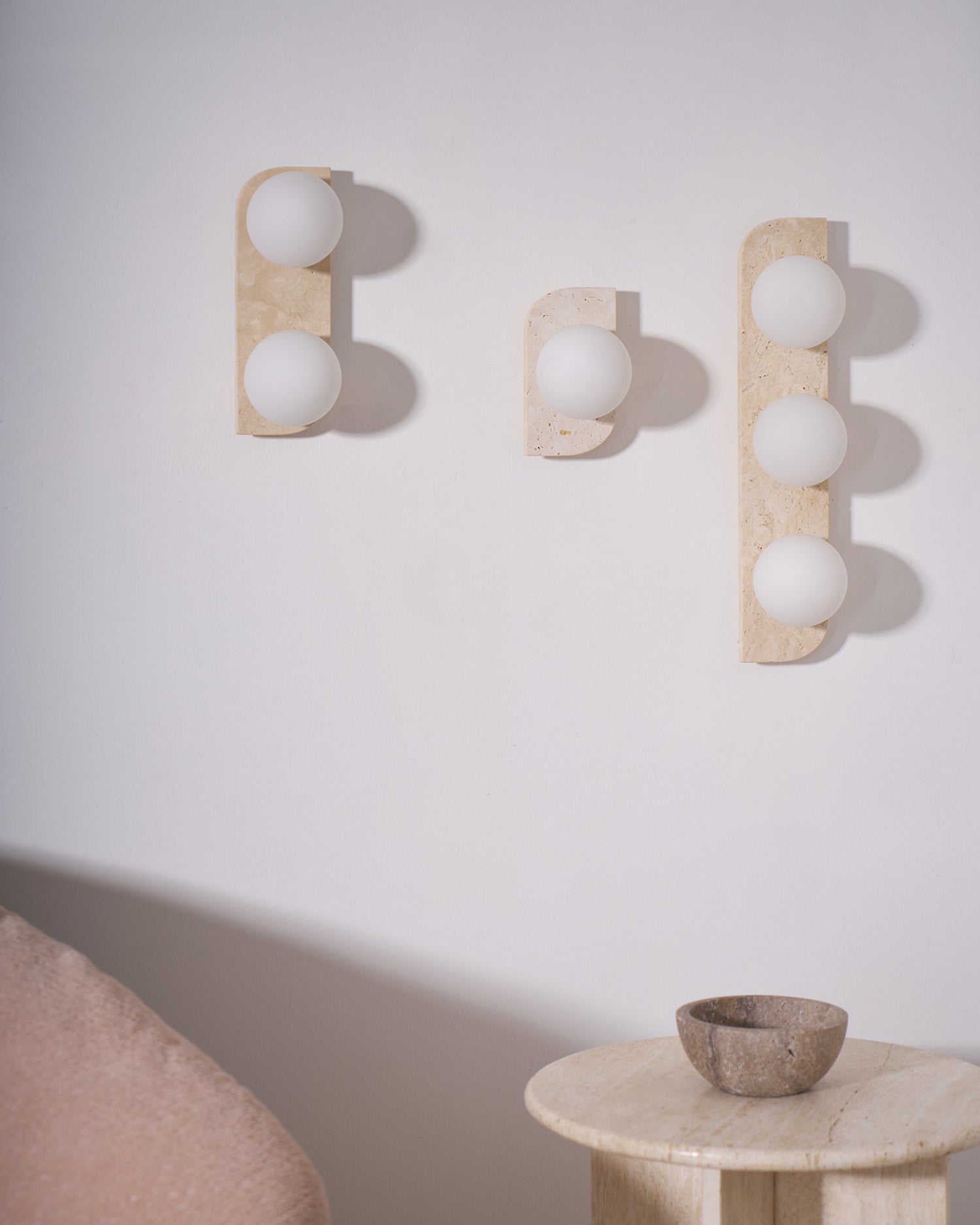 Elysian Travertine Plug-In Wall Light, Plug-In Wall Sconce, detail 63