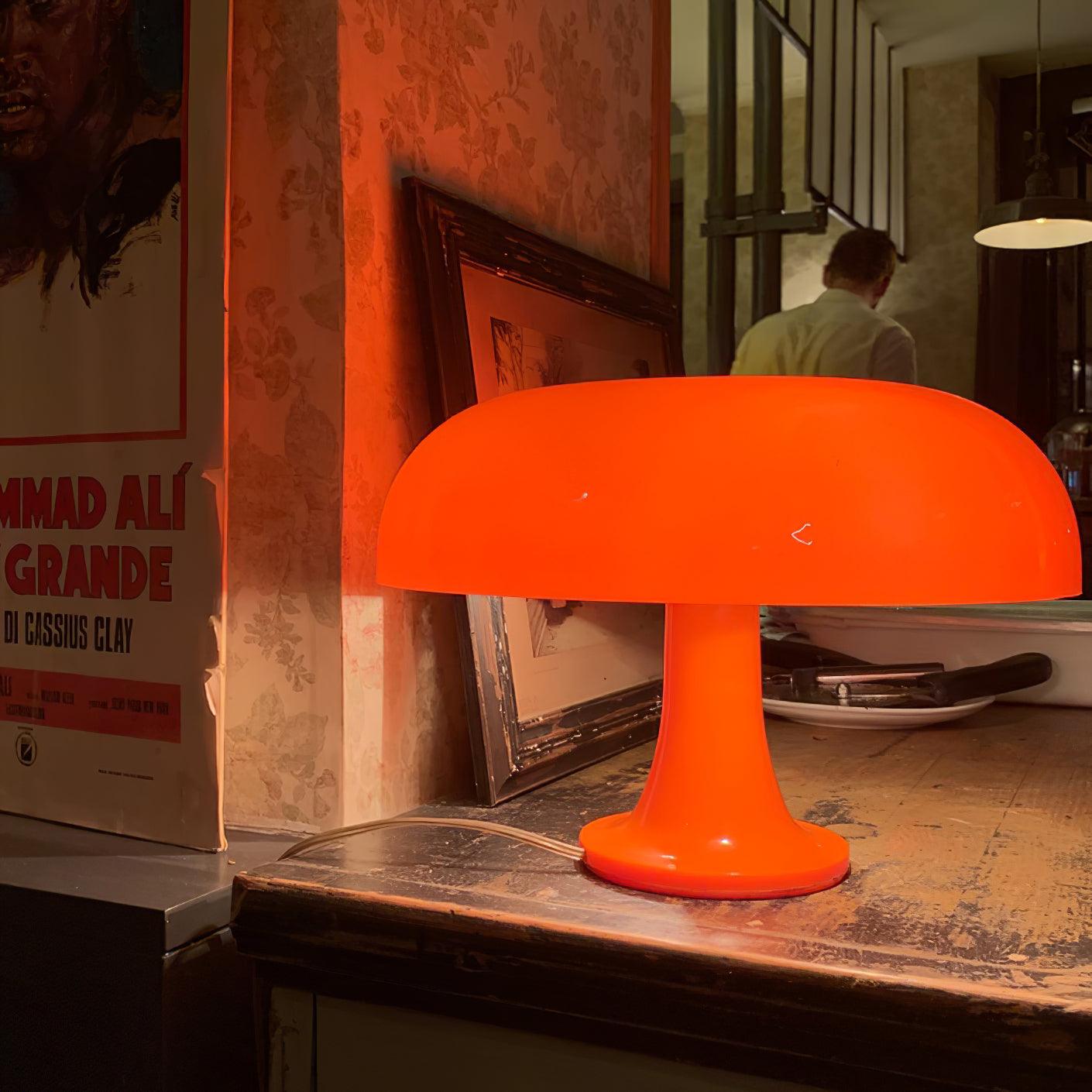 Close-up angle of Mushroom Playful Task Lamp Table Lamp showing form and material detail