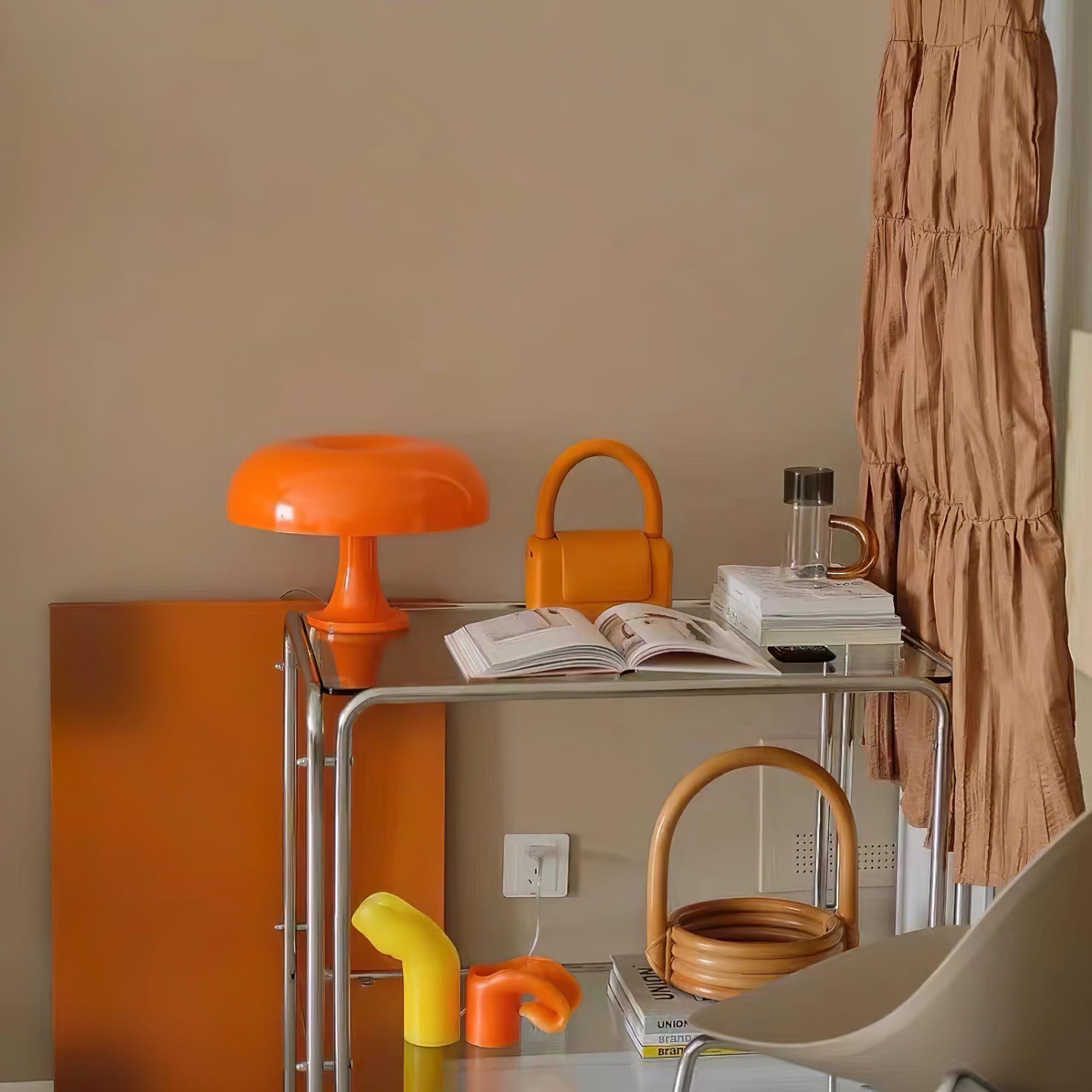 Close-up angle of Mushroom Playful Task Lamp Table Lamp showing form and material detail