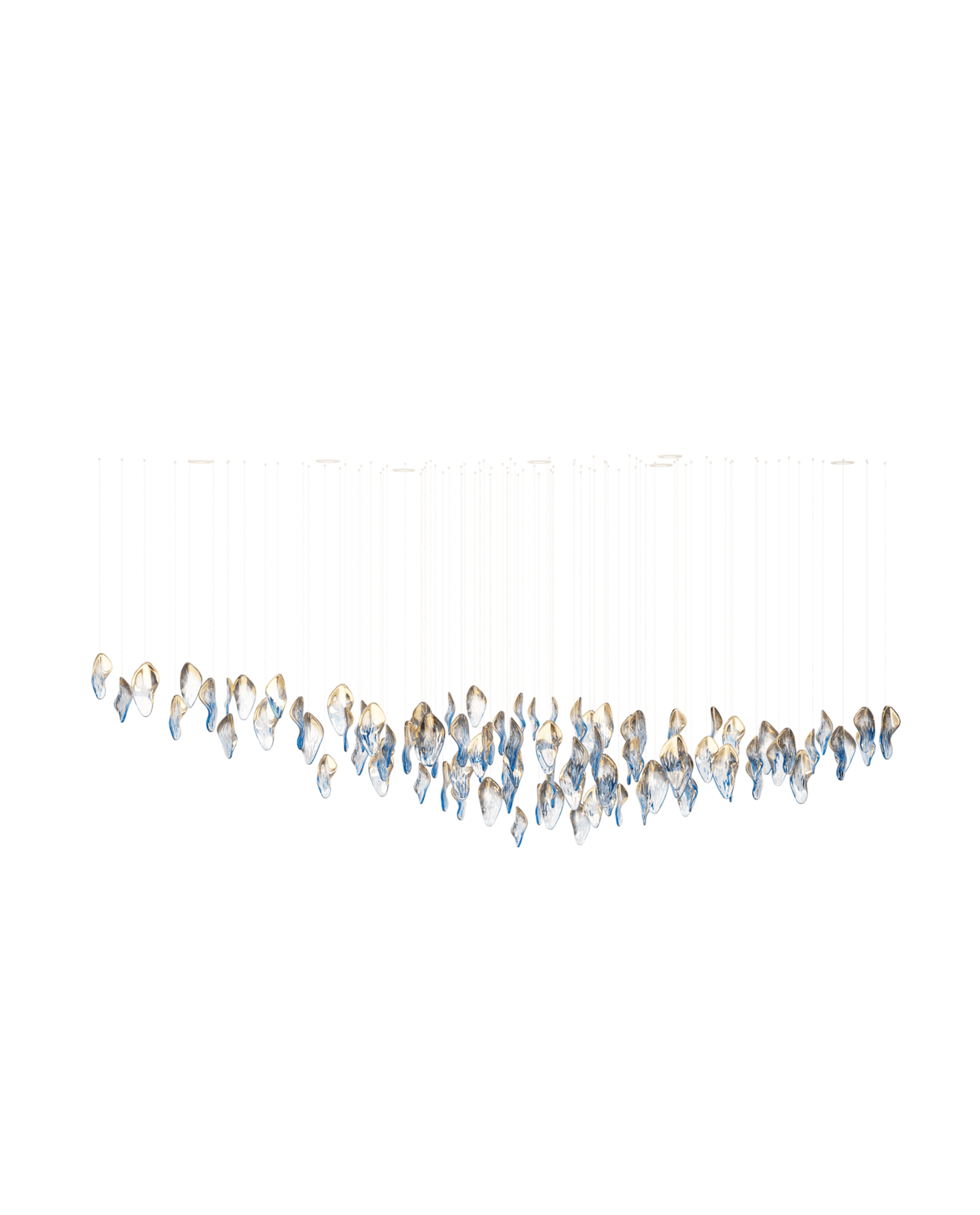 Ocean Drift Blown Glass Customizable Chandelier