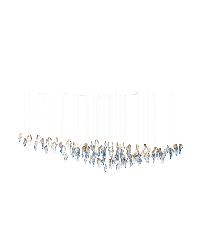 Ocean Drift Blown Glass Customizable Chandelier