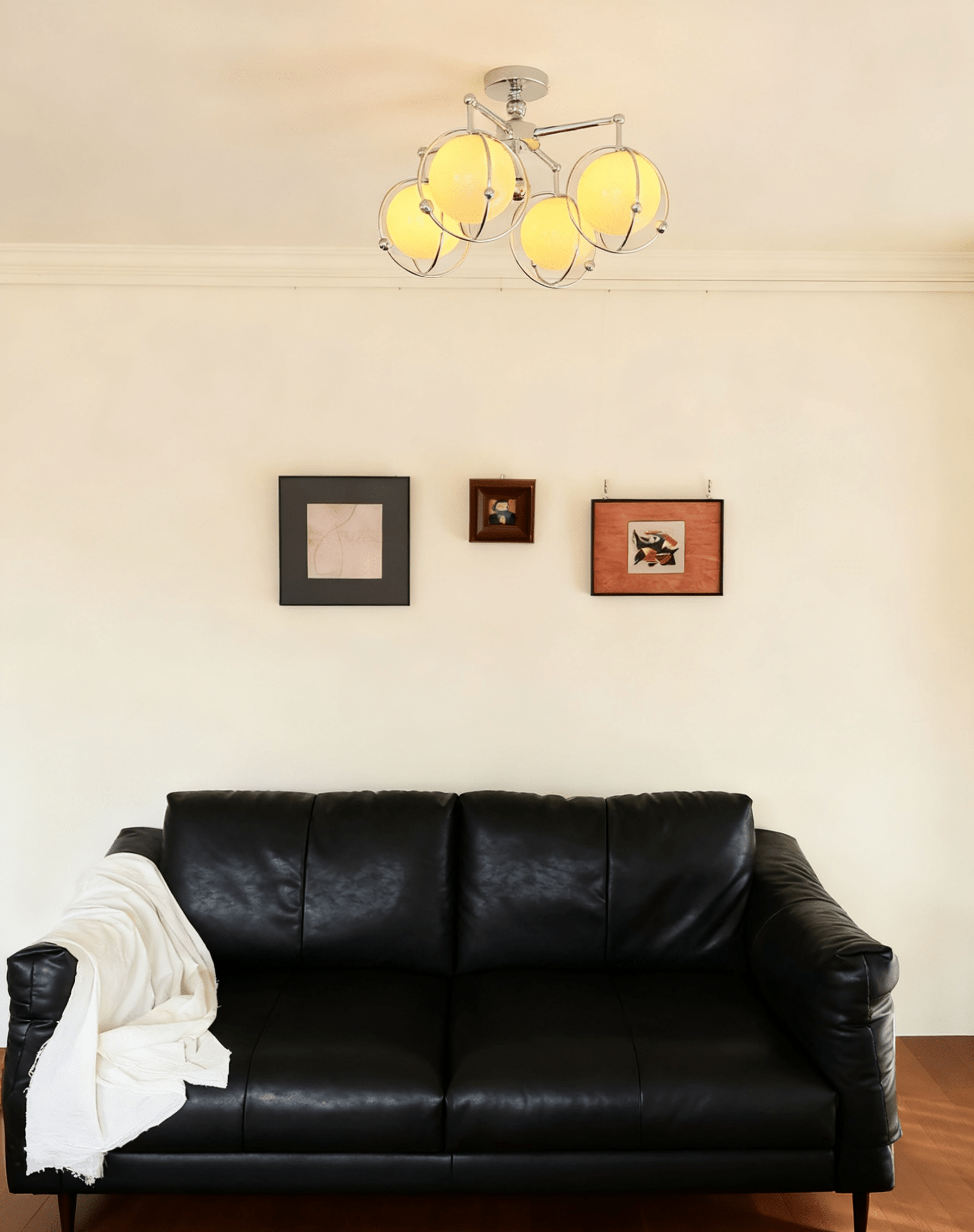 Orb Cage Semi Ceiling Lamp