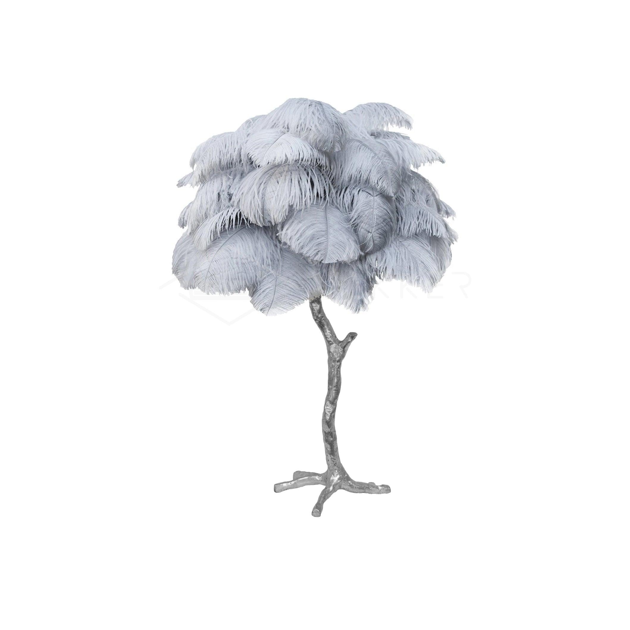 Ostrich Feather Reading Table Lamp