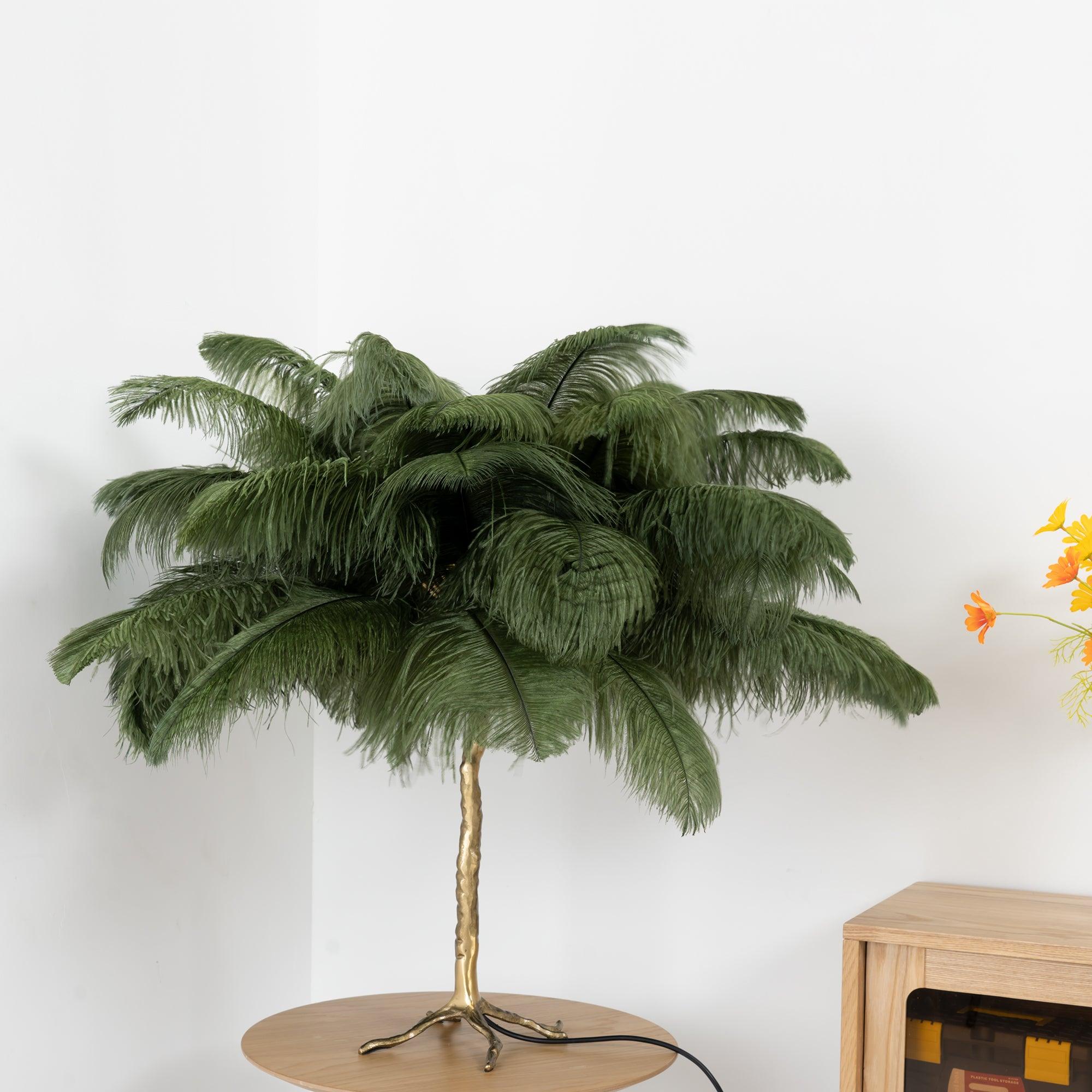 Ostrich Feather Reading Table Lamp