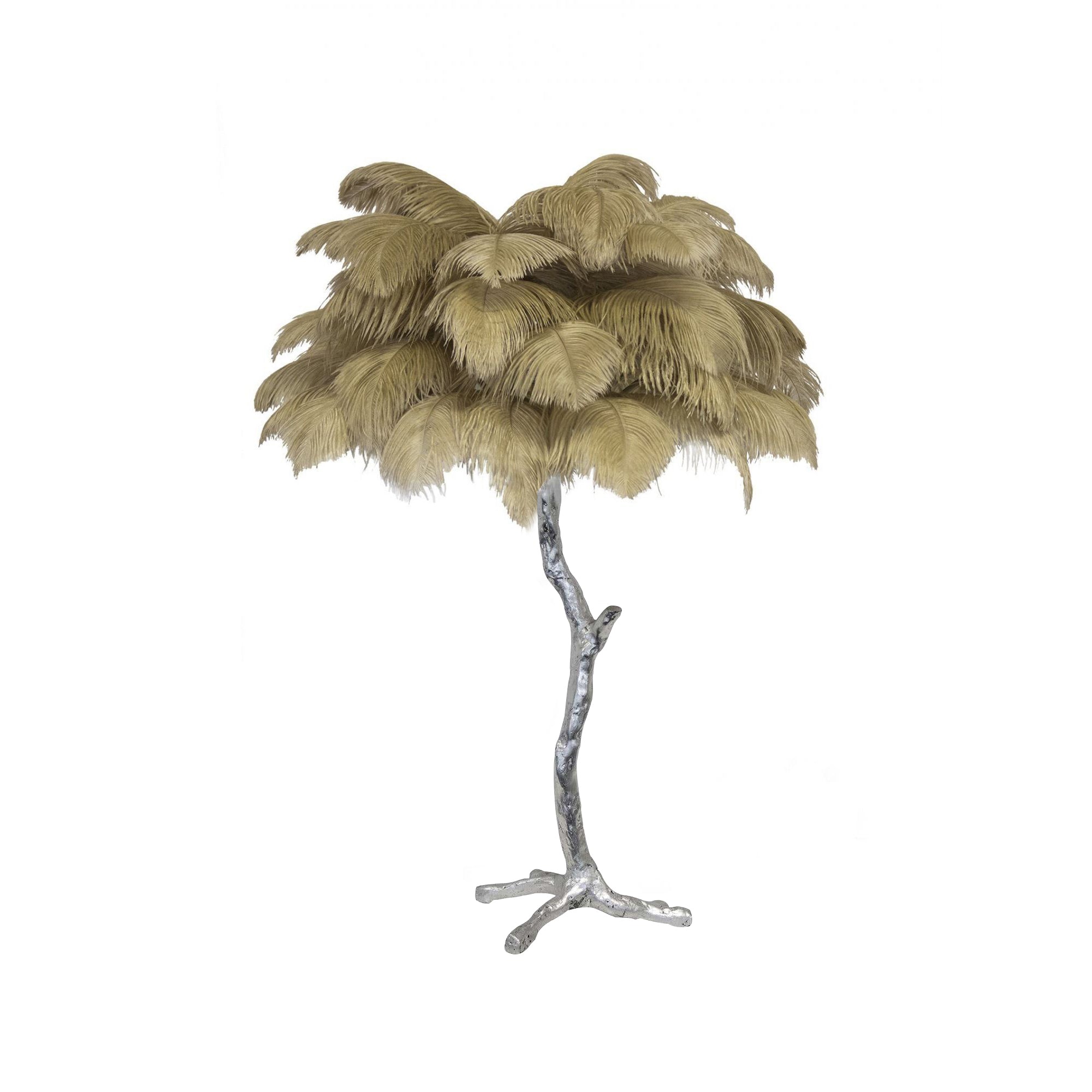 Ostrich Feather Reading Table Lamp
