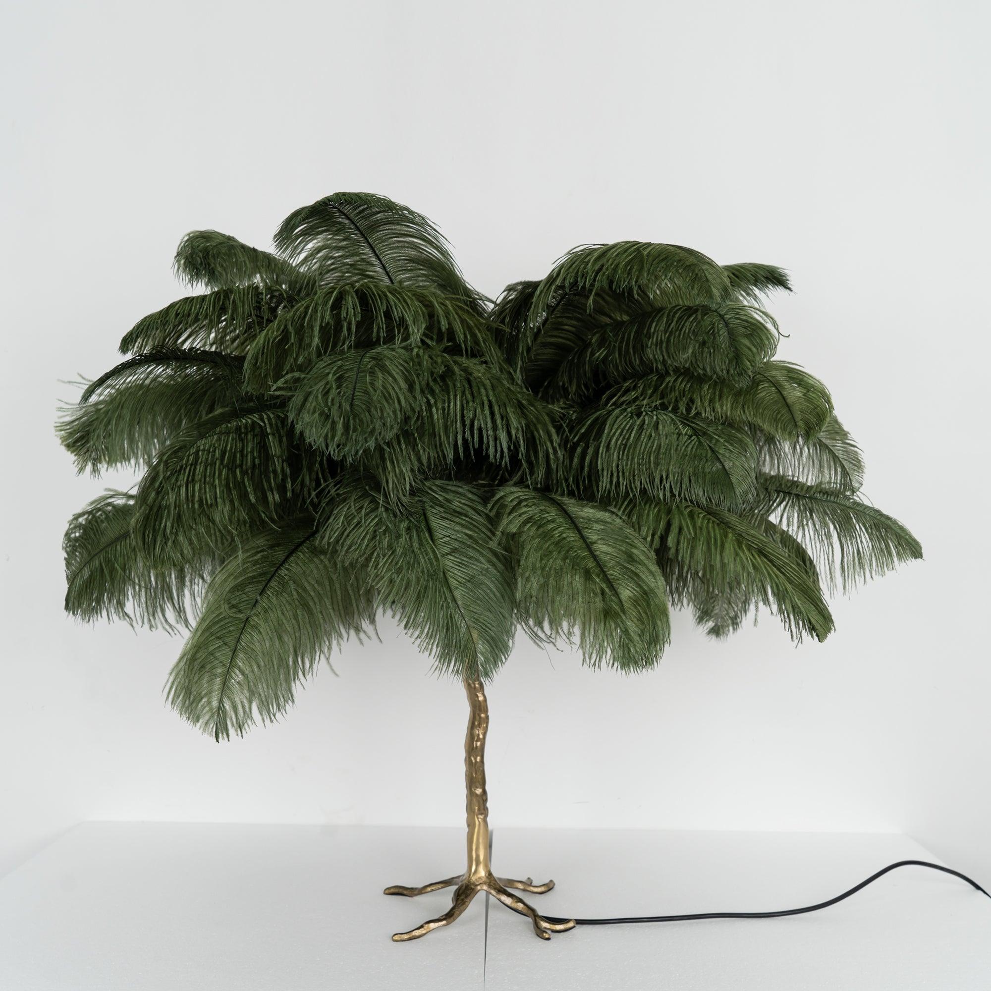 Ostrich Feather Reading Table Lamp