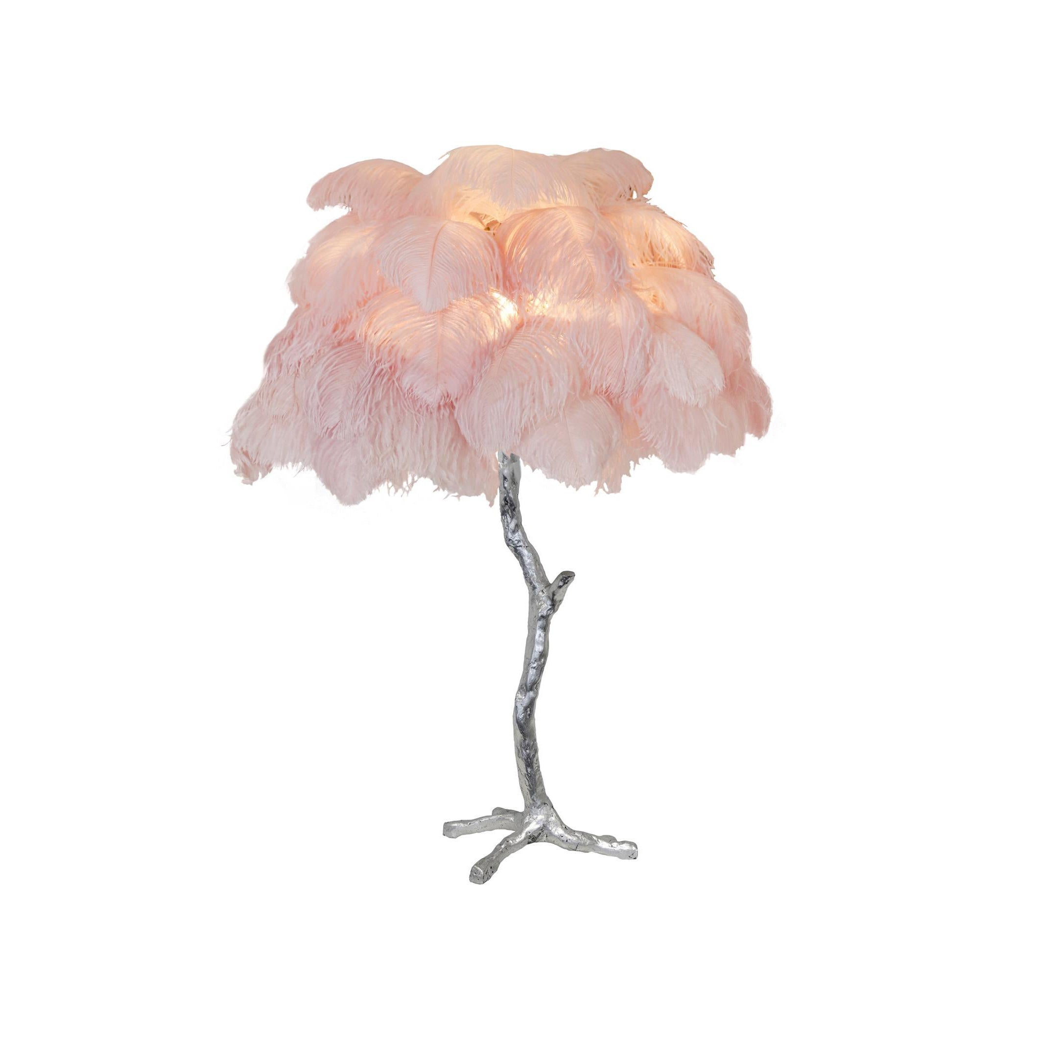 Ostrich Feather Reading Table Lamp