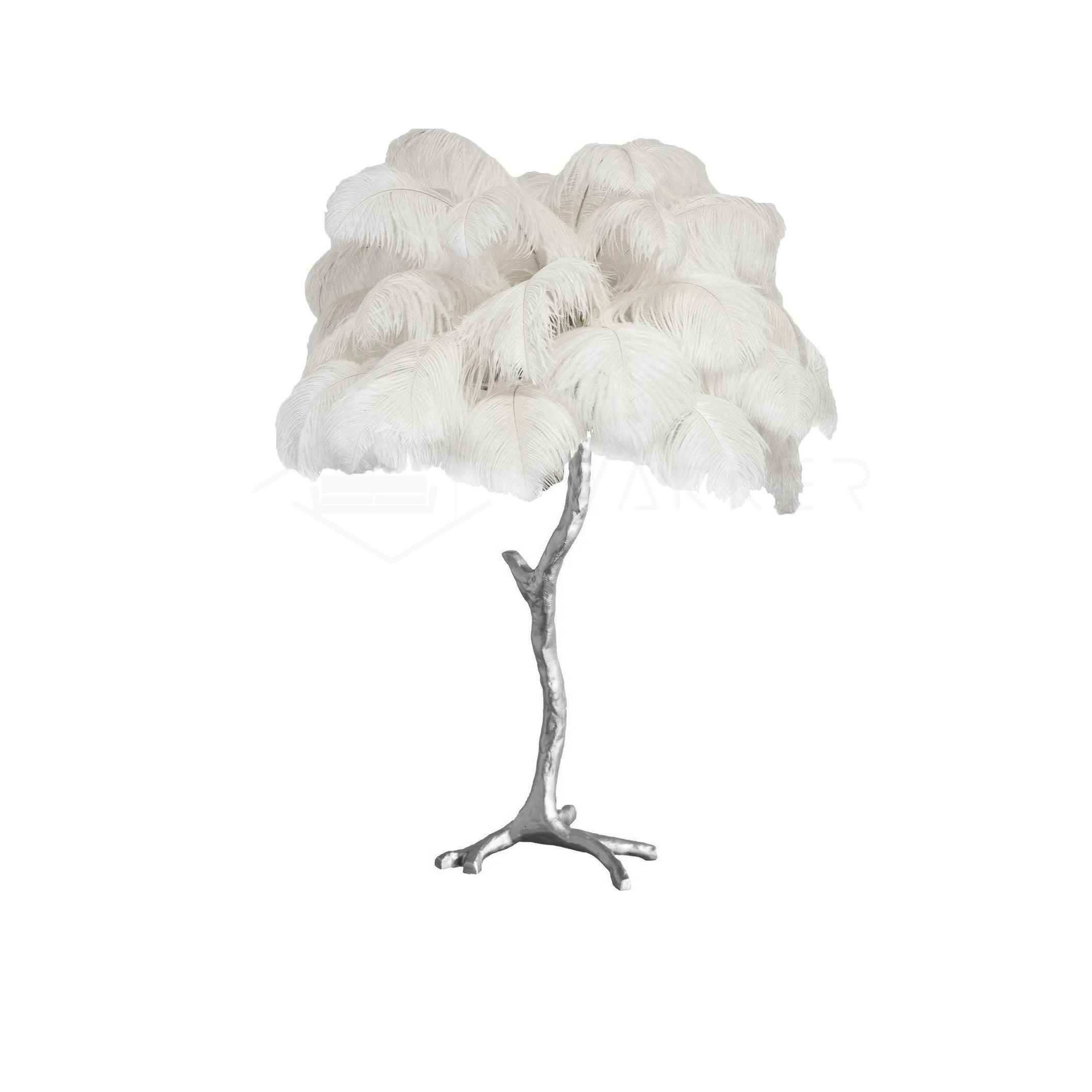 Ostrich Feather Reading Table Lamp