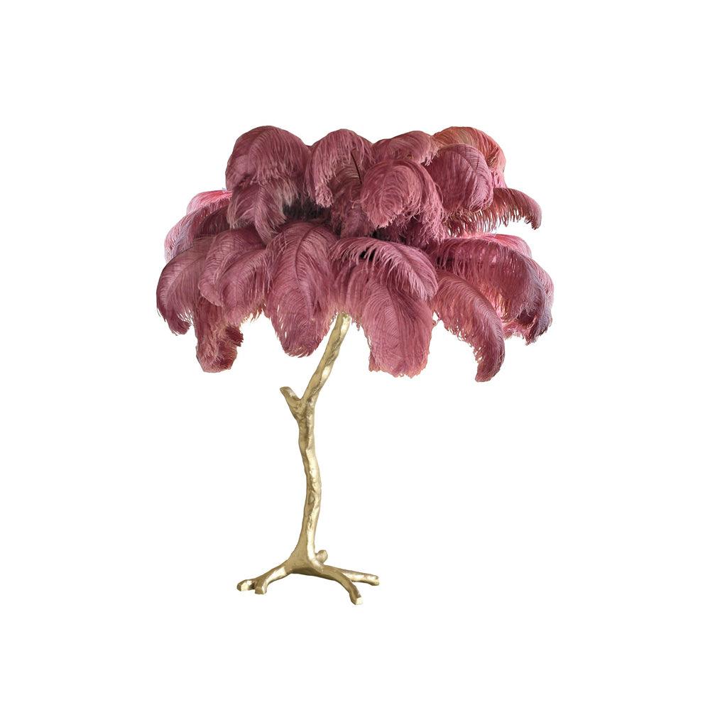 Ostrich Feather Reading Table Lamp
