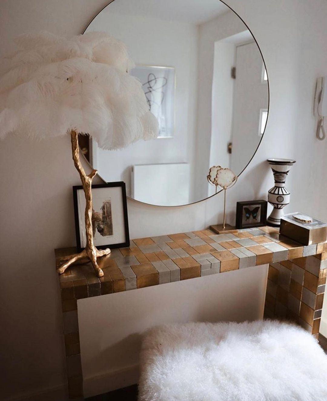 Ostrich Feather Reading Table Lamp