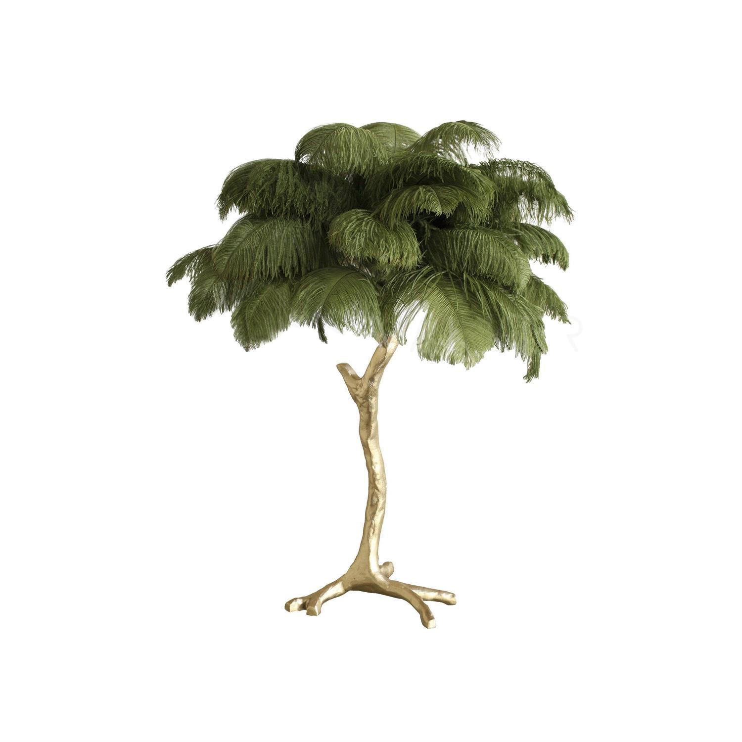 Ostrich Feather Table Lamp 29.5″