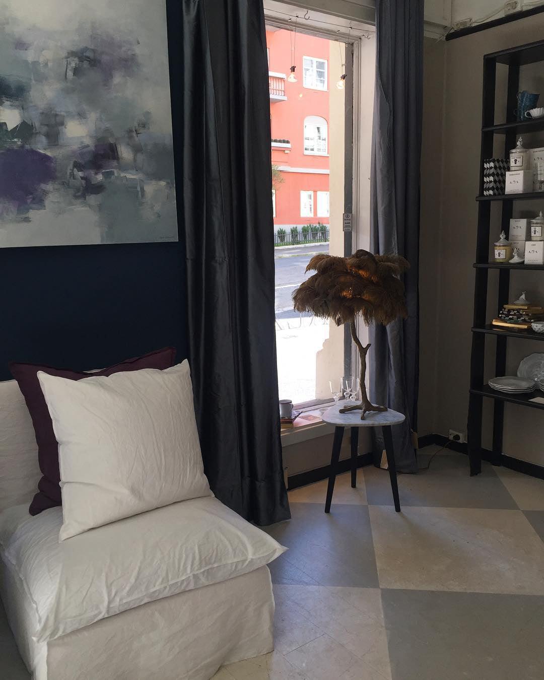 Ostrich Feather Reading Table Lamp