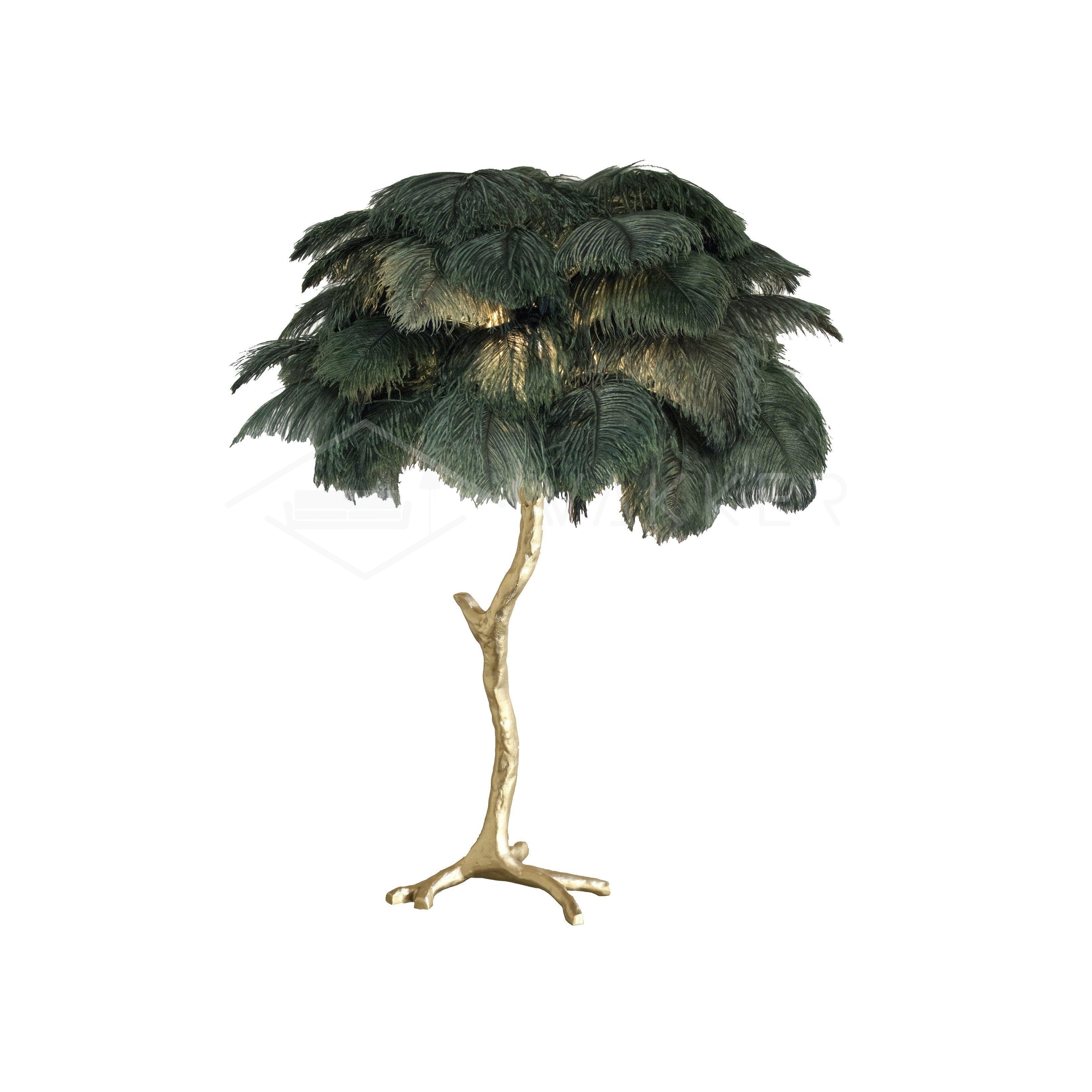 Ostrich Feather Reading Table Lamp