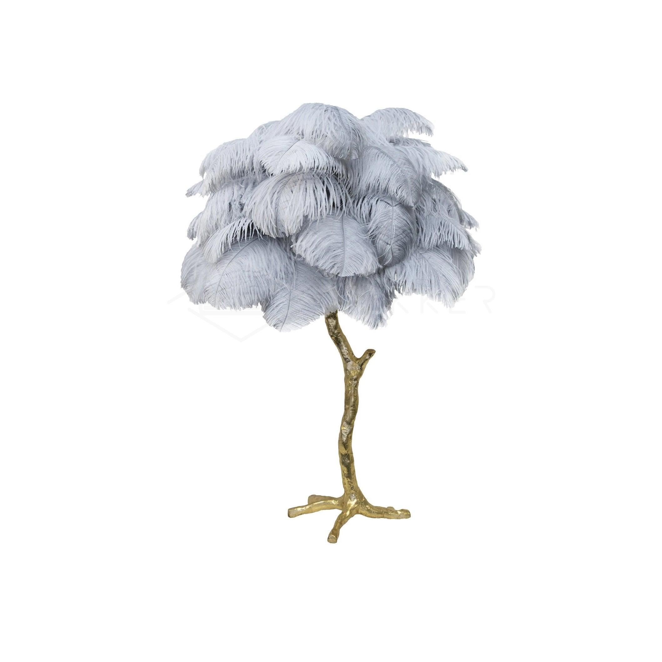 Ostrich Feather Reading Table Lamp