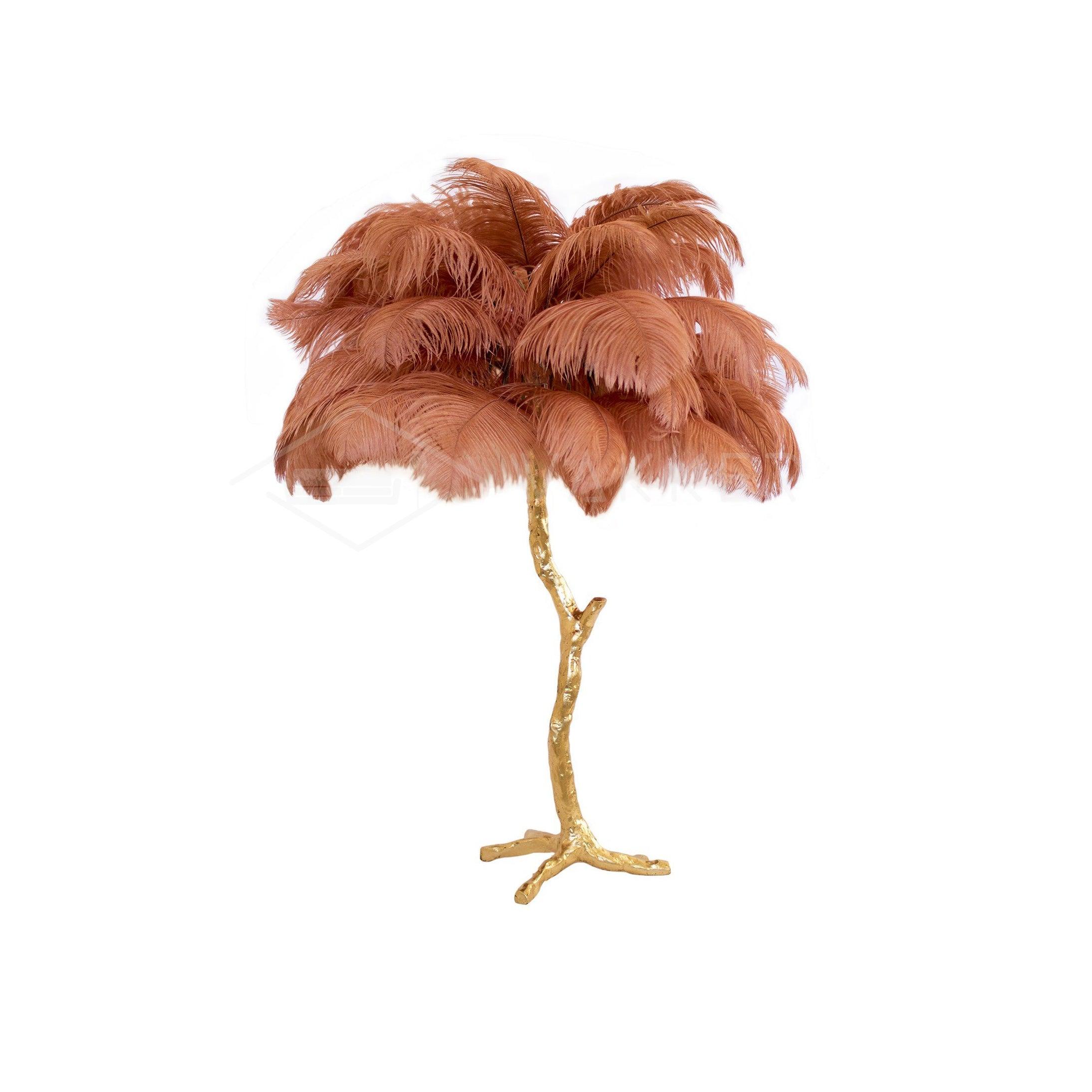 Ostrich Feather Reading Table Lamp