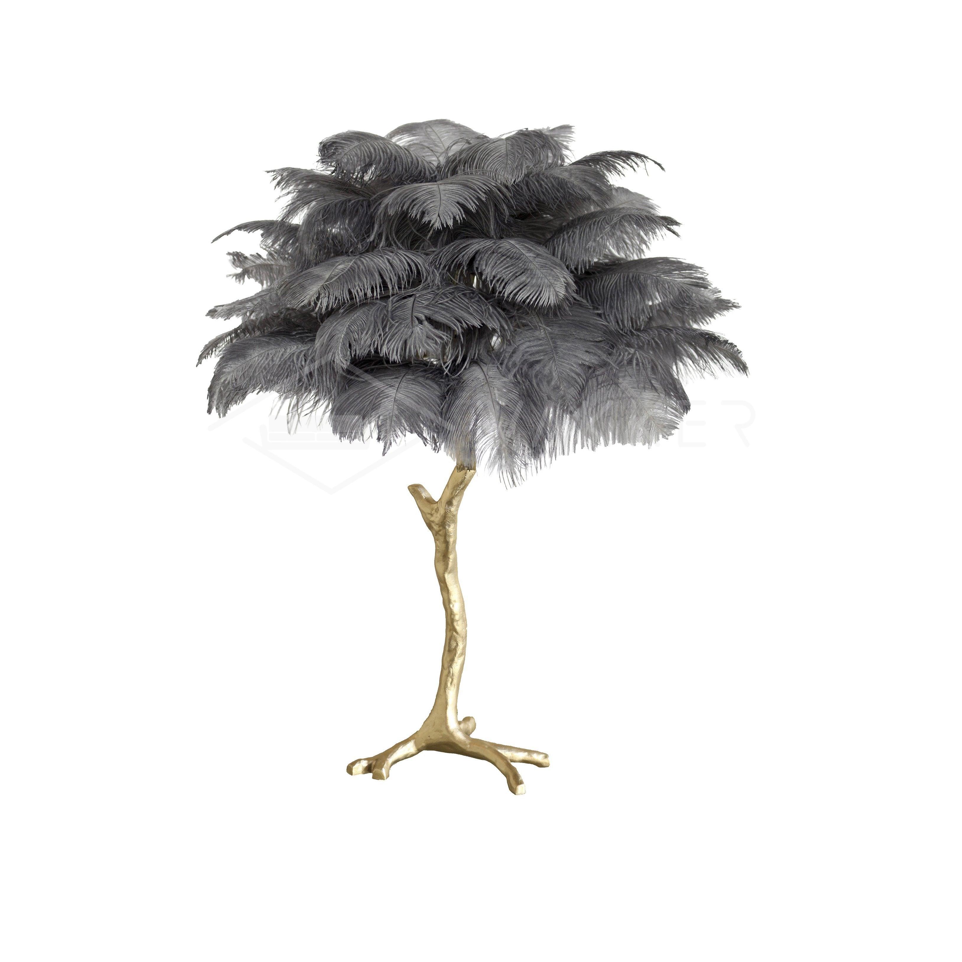 Ostrich Feather Reading Table Lamp