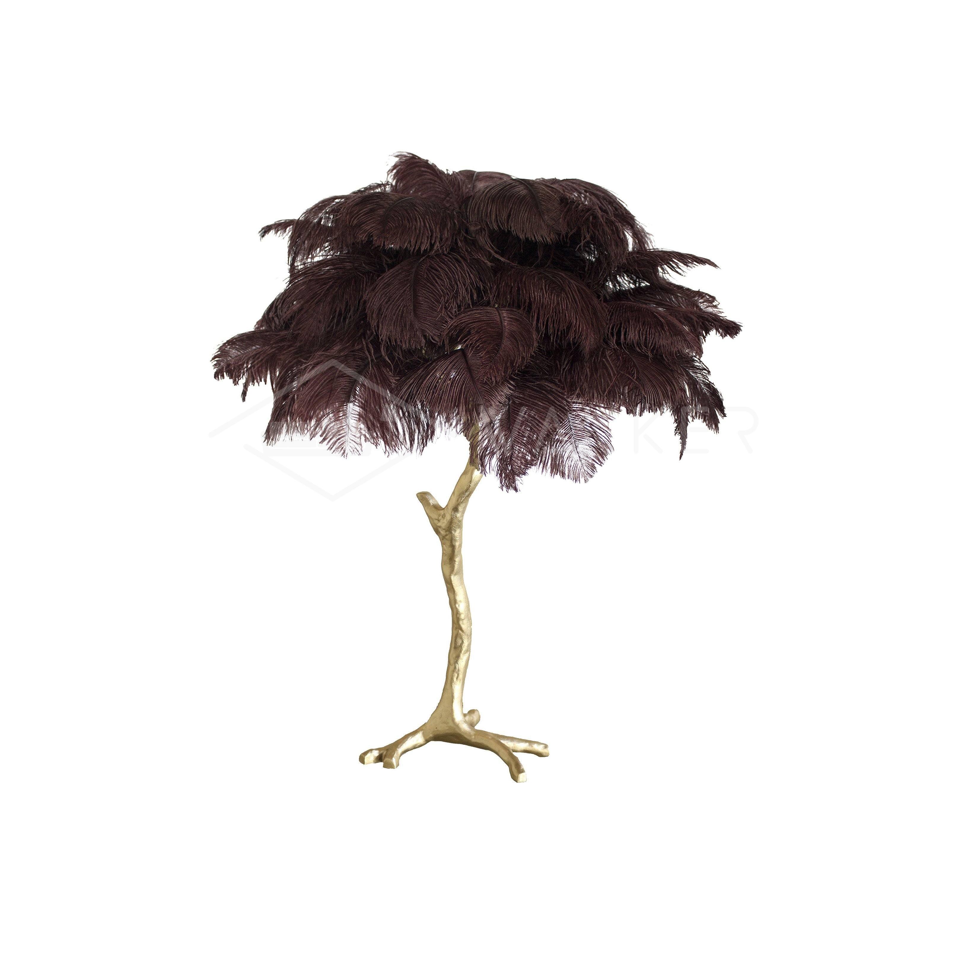 Ostrich Feather Reading Table Lamp
