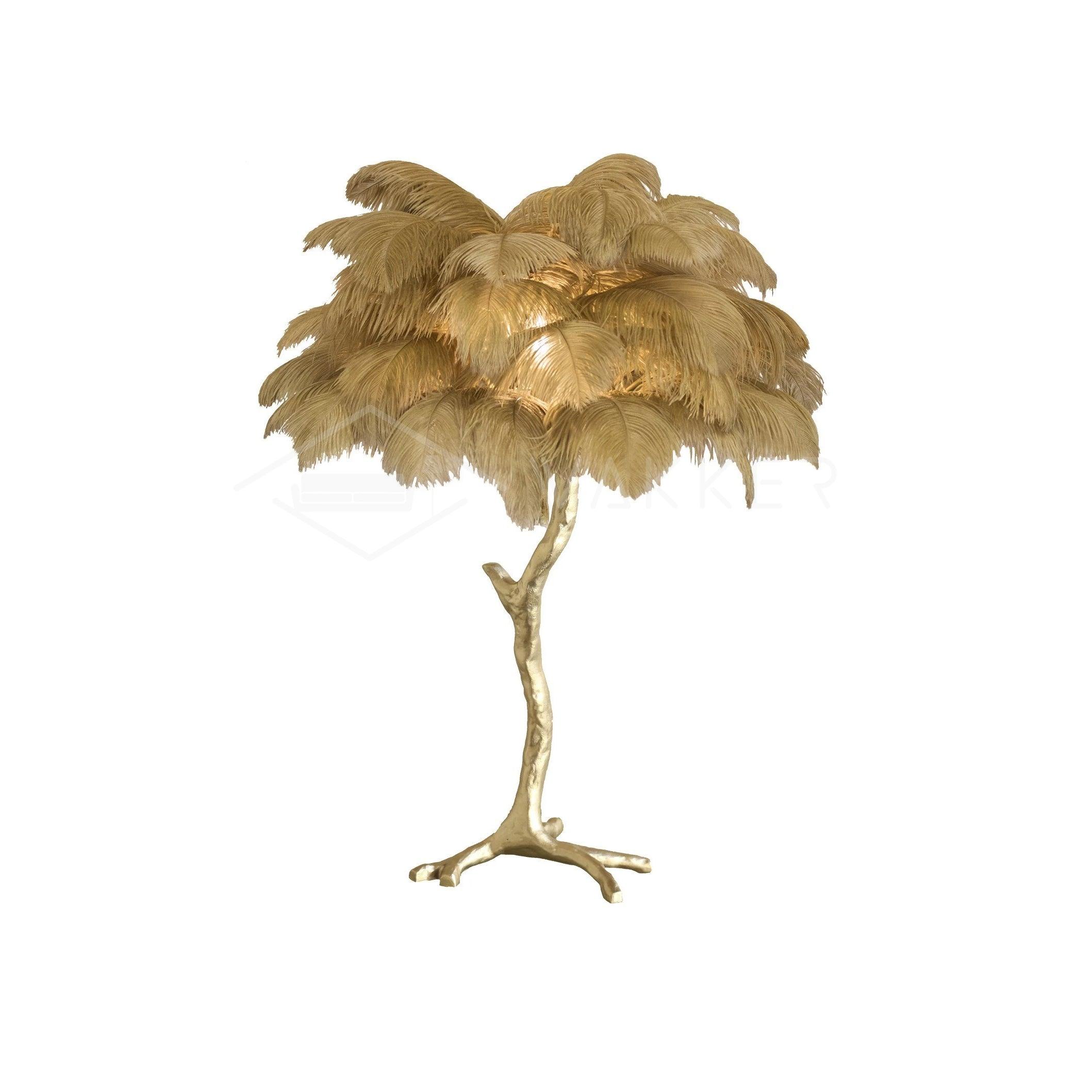 Ostrich Feather Reading Table Lamp