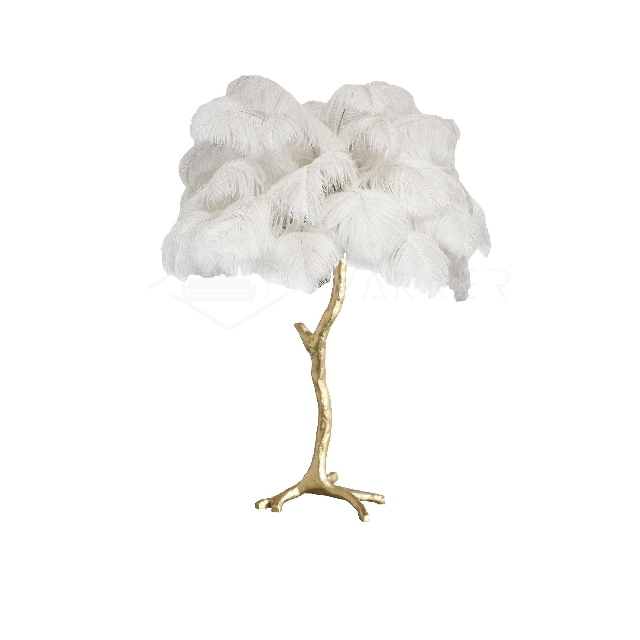 Ostrich Feather Reading Table Lamp