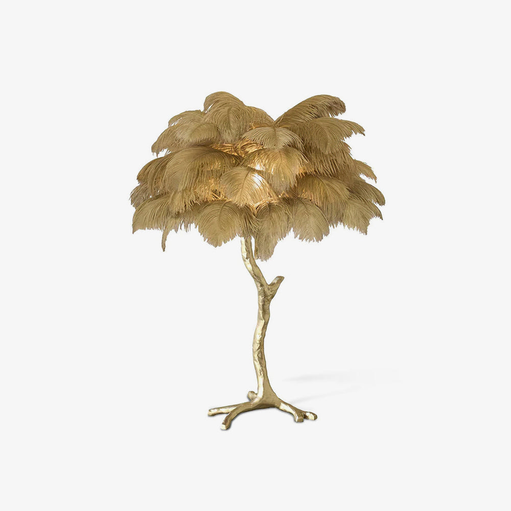 Ostrich Feather Reading Table Lamp