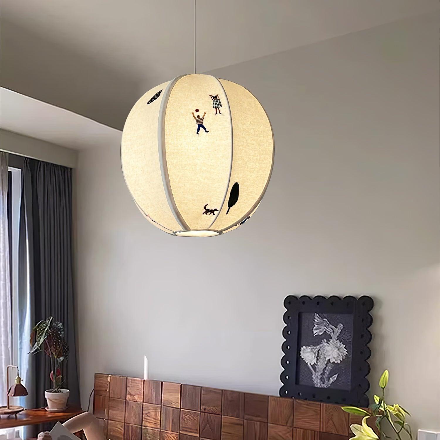 Park Embroidered Textile Swag Pendant Light