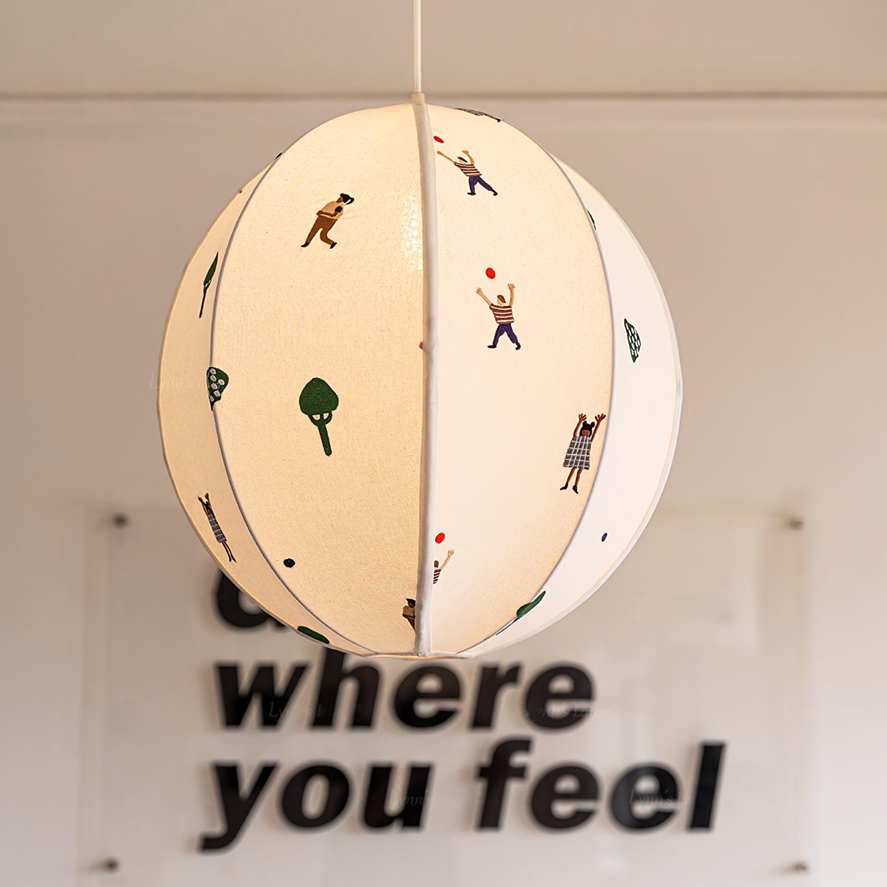 Park Embroidered Textile Swag Pendant Light