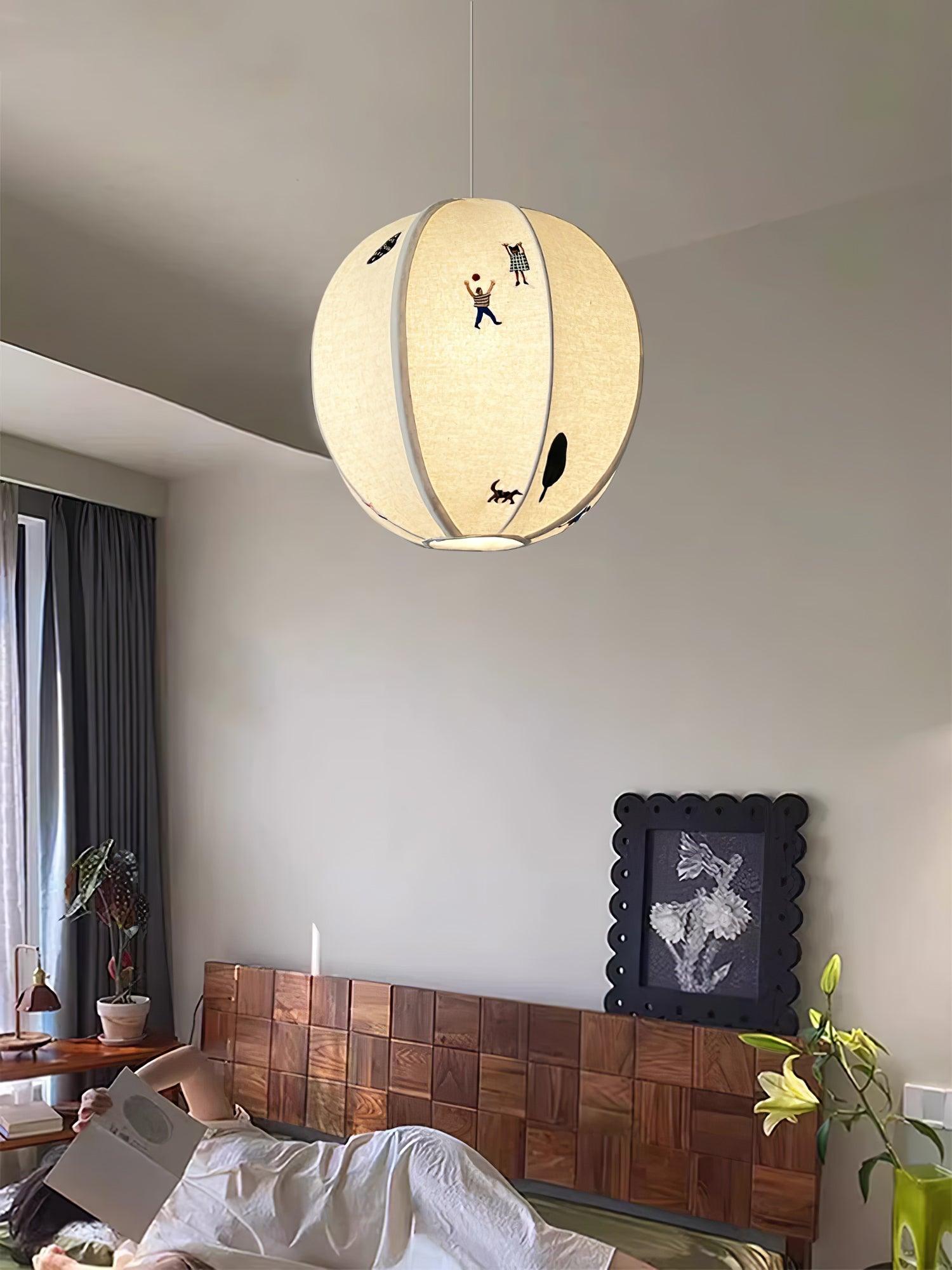 Park Embroidered Textile Swag Pendant Light