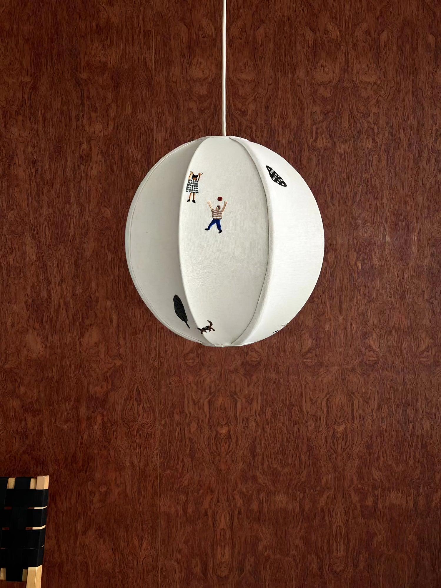 Park Embroidered Textile Swag Pendant Light