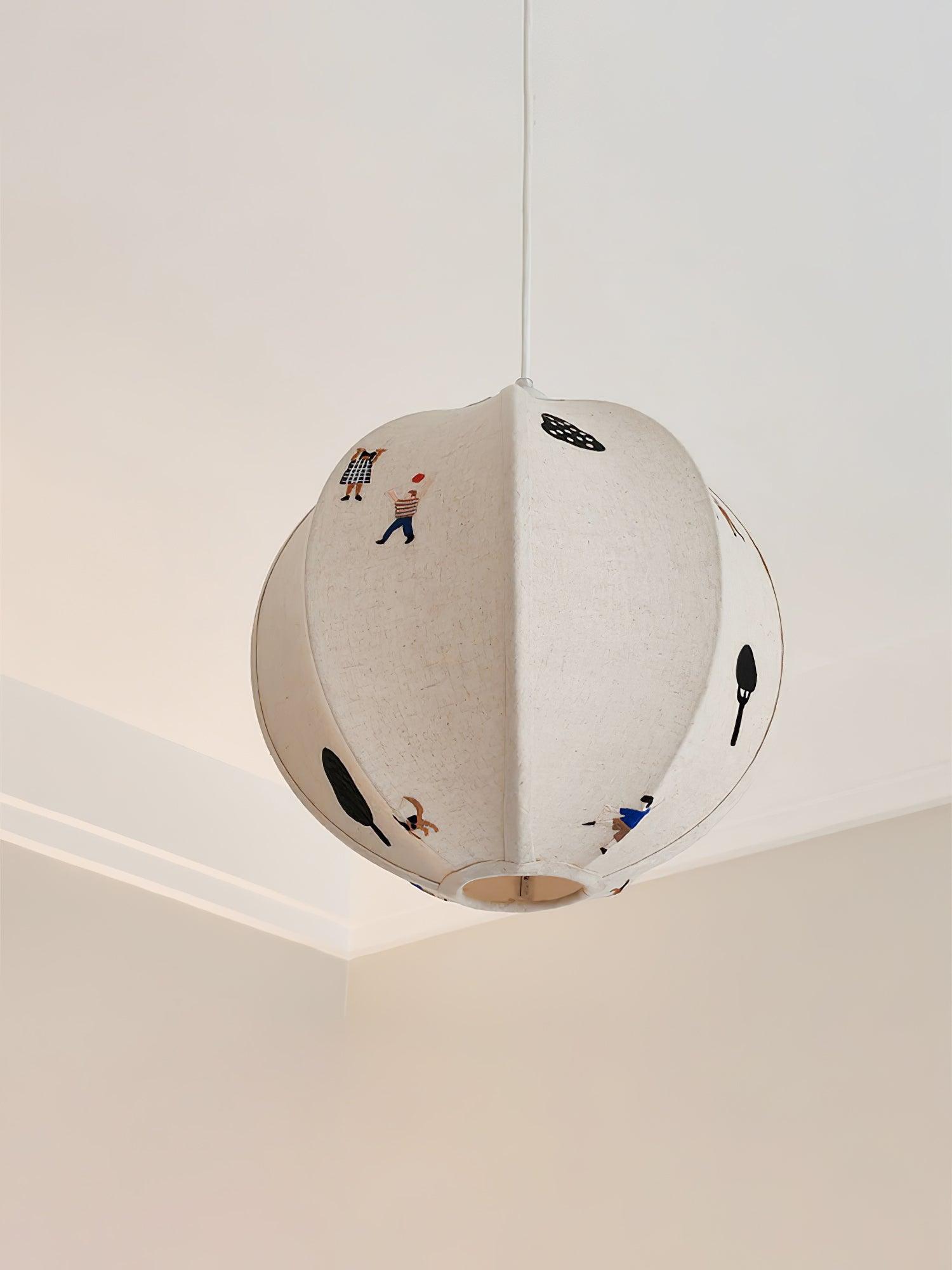 Park Embroidered Textile Swag Pendant Light