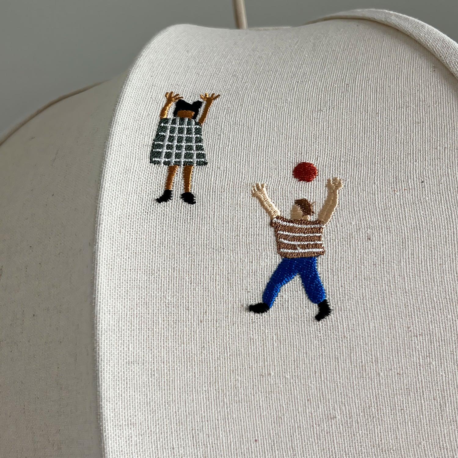 Park Embroidered Textile Swag Pendant Light
