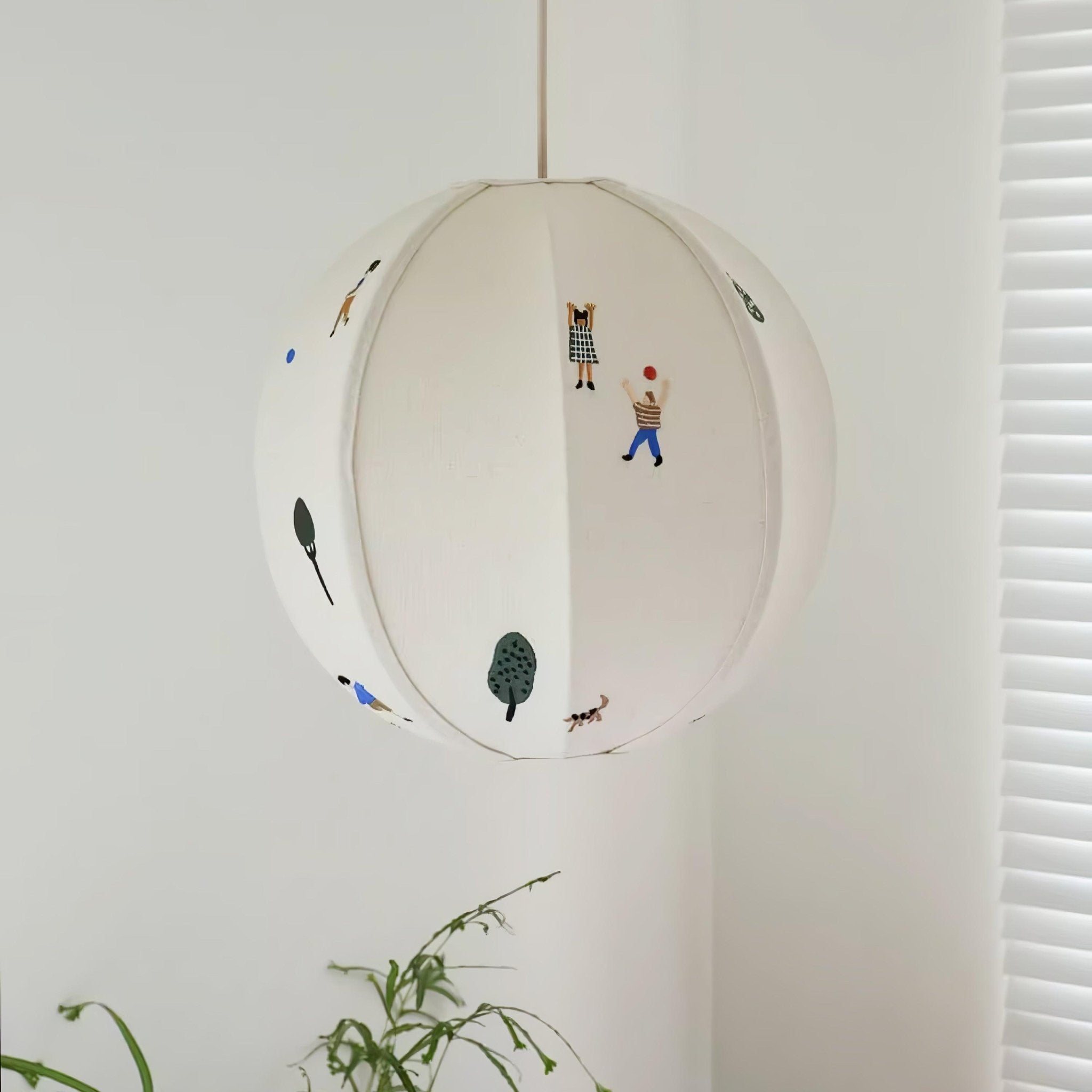Park Embroidered Textile Swag Pendant Light