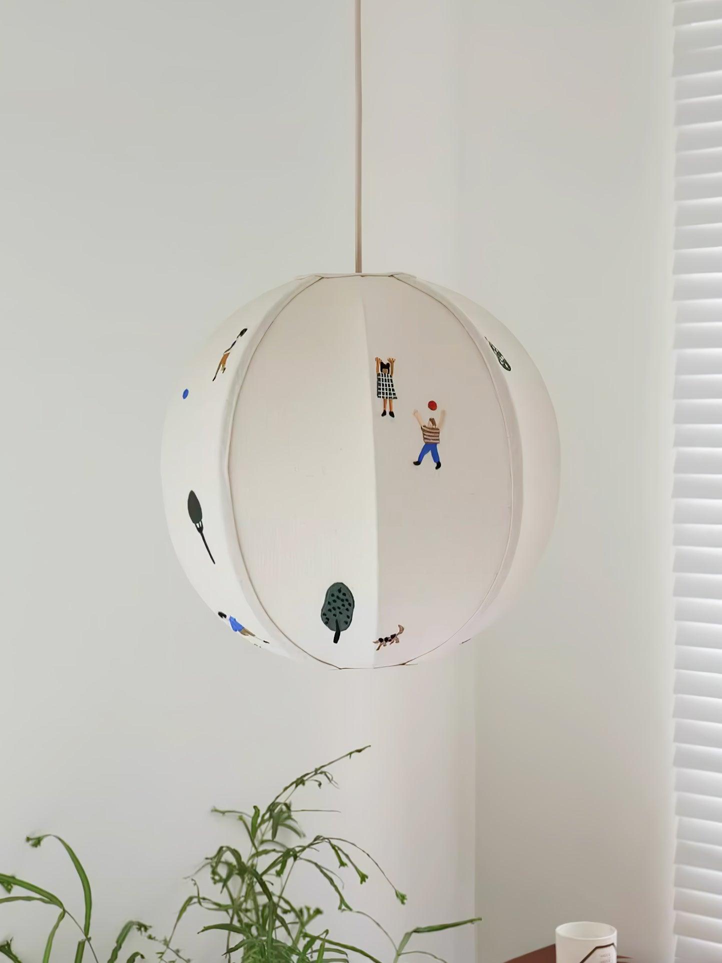Park Embroidered Textile Swag Pendant Light