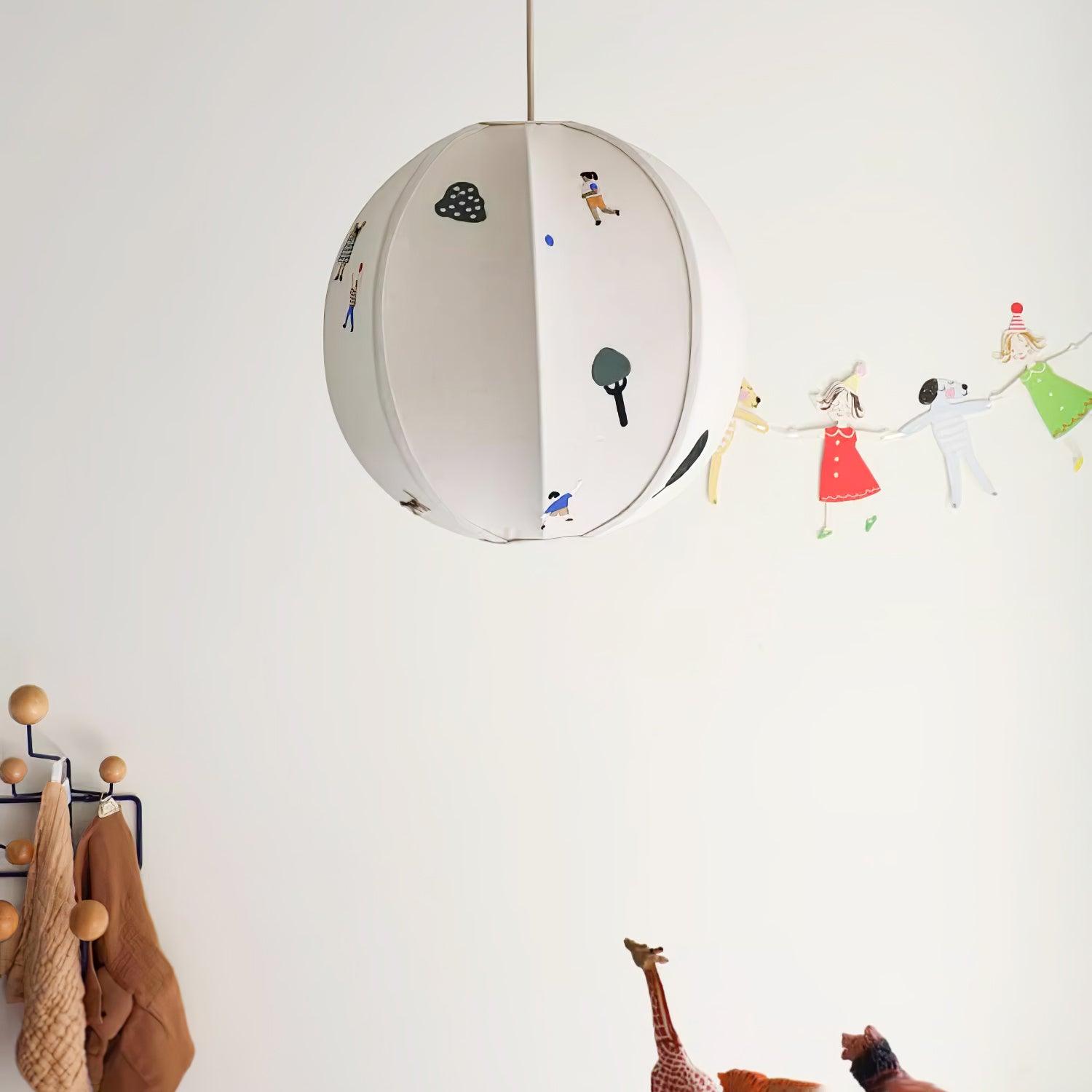 Park Embroidered Textile Swag Pendant Light