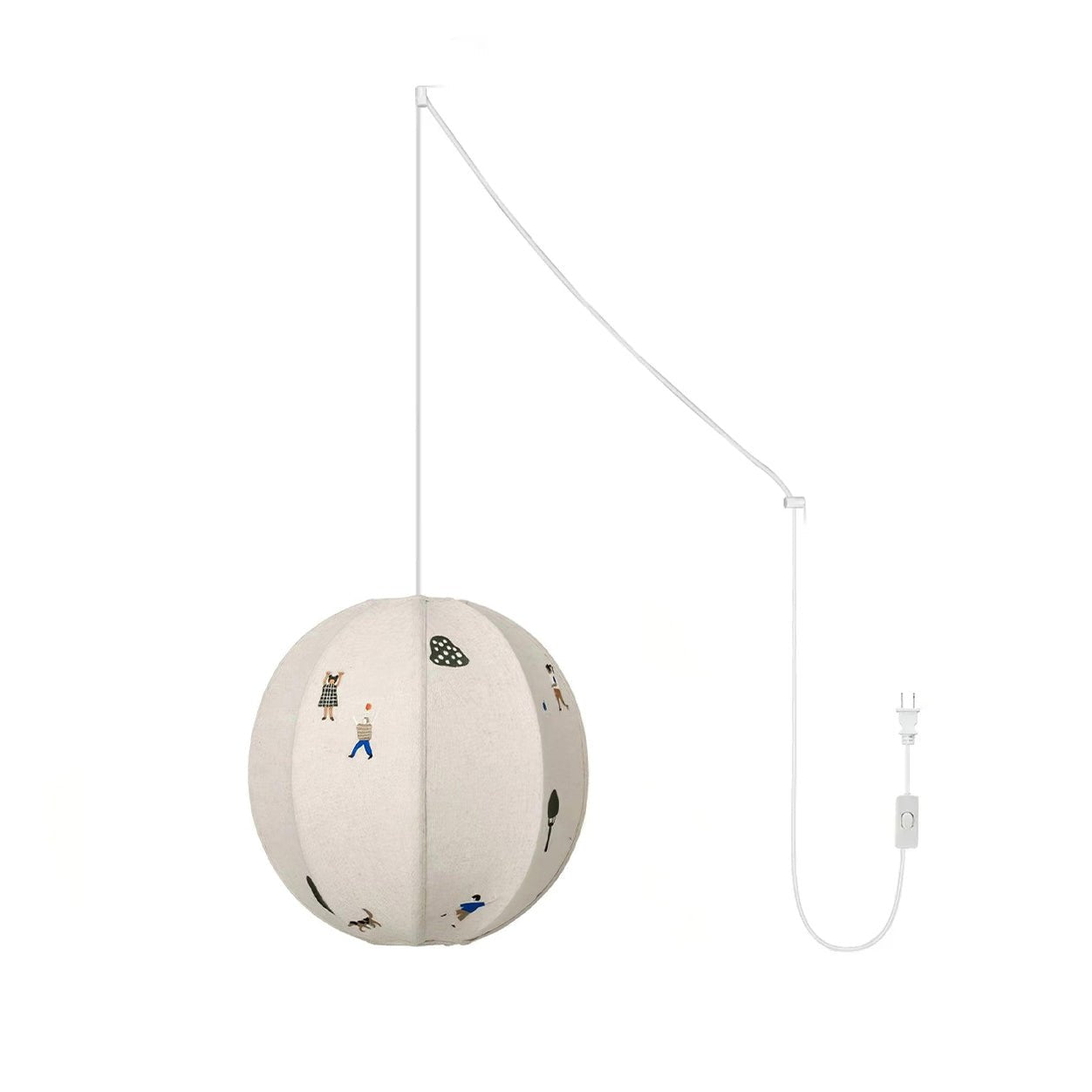 Park Embroidered Textile Swag Pendant Light
