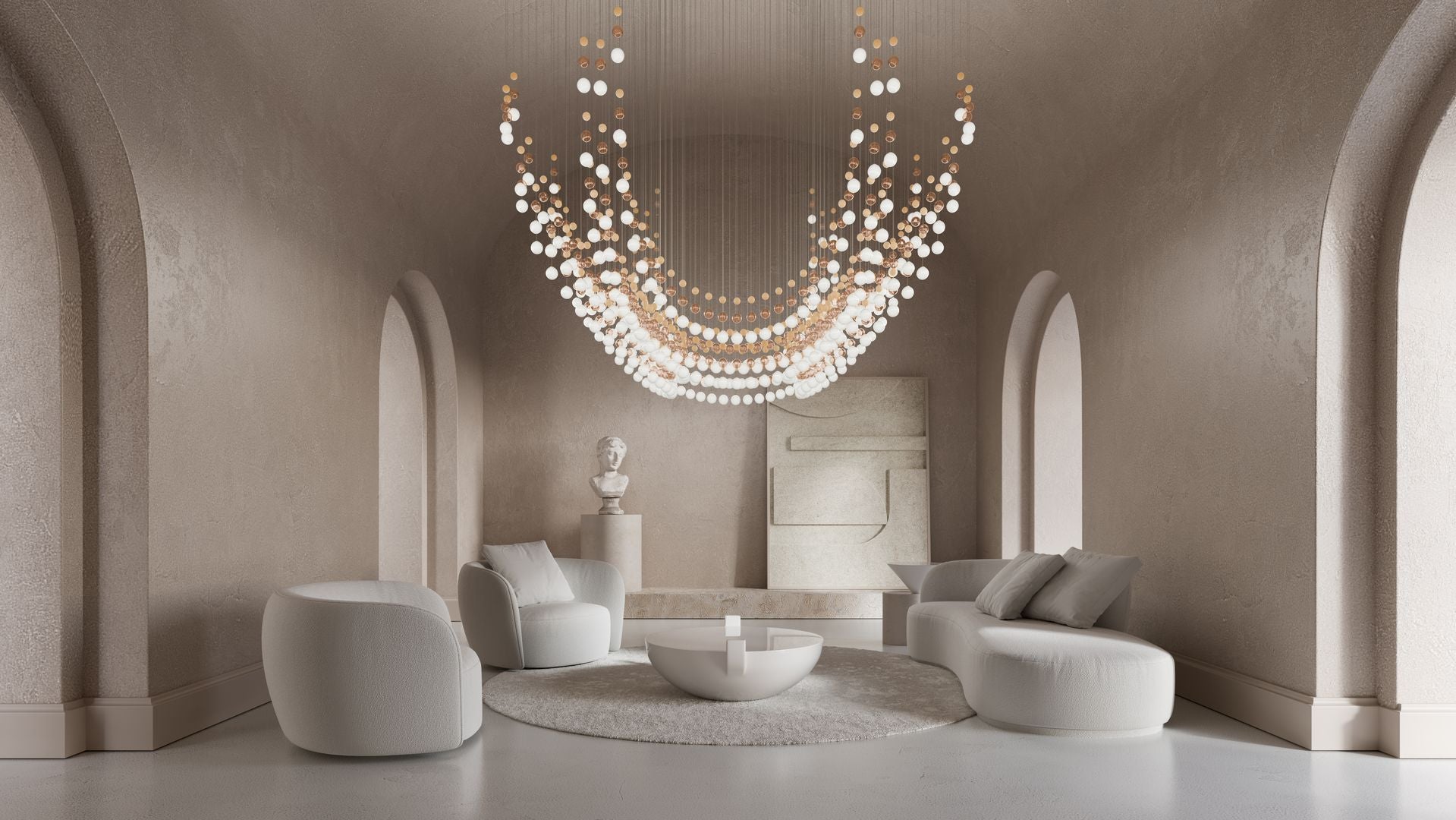 Pearl Curtain Customizable Chandelier