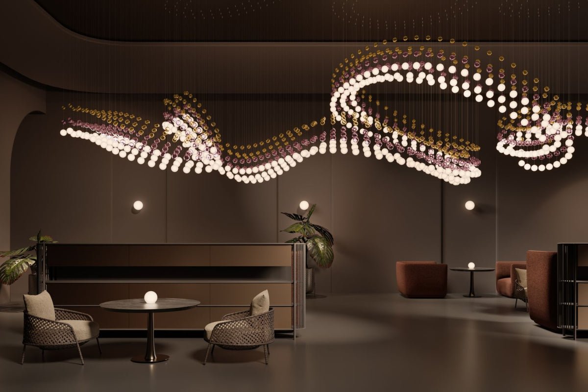 Pearl Curtain Customizable Chandelier