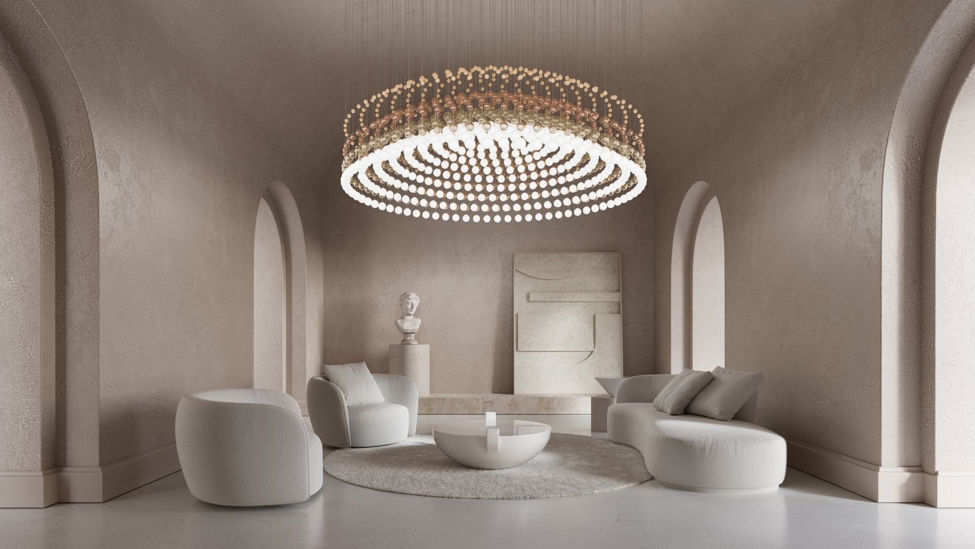 Pearl Curtain Customizable Chandelier