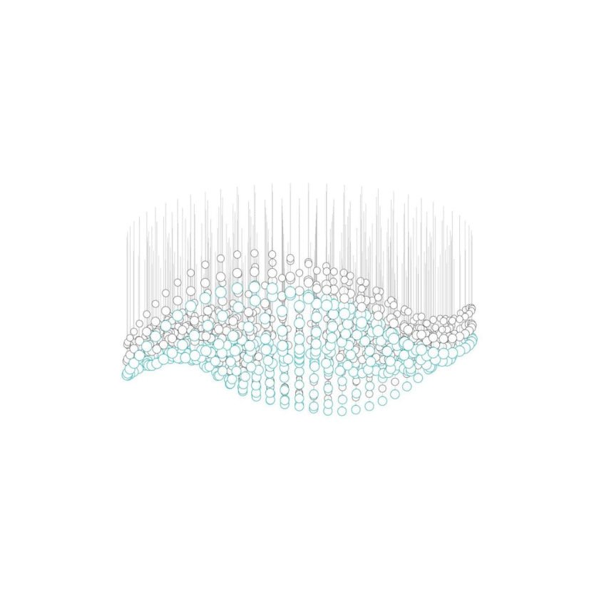 Pearl Curtain Customizable Chandelier