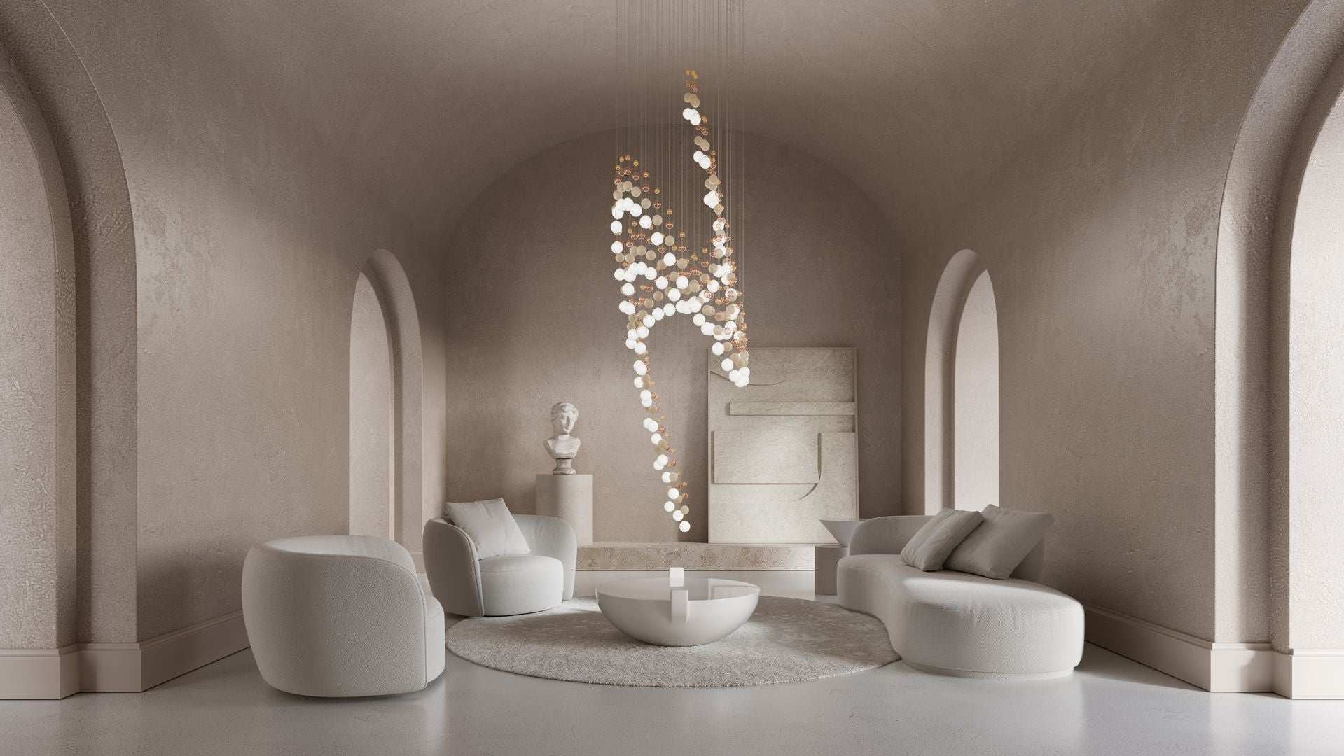 Pearl Curtain Customizable Chandelier