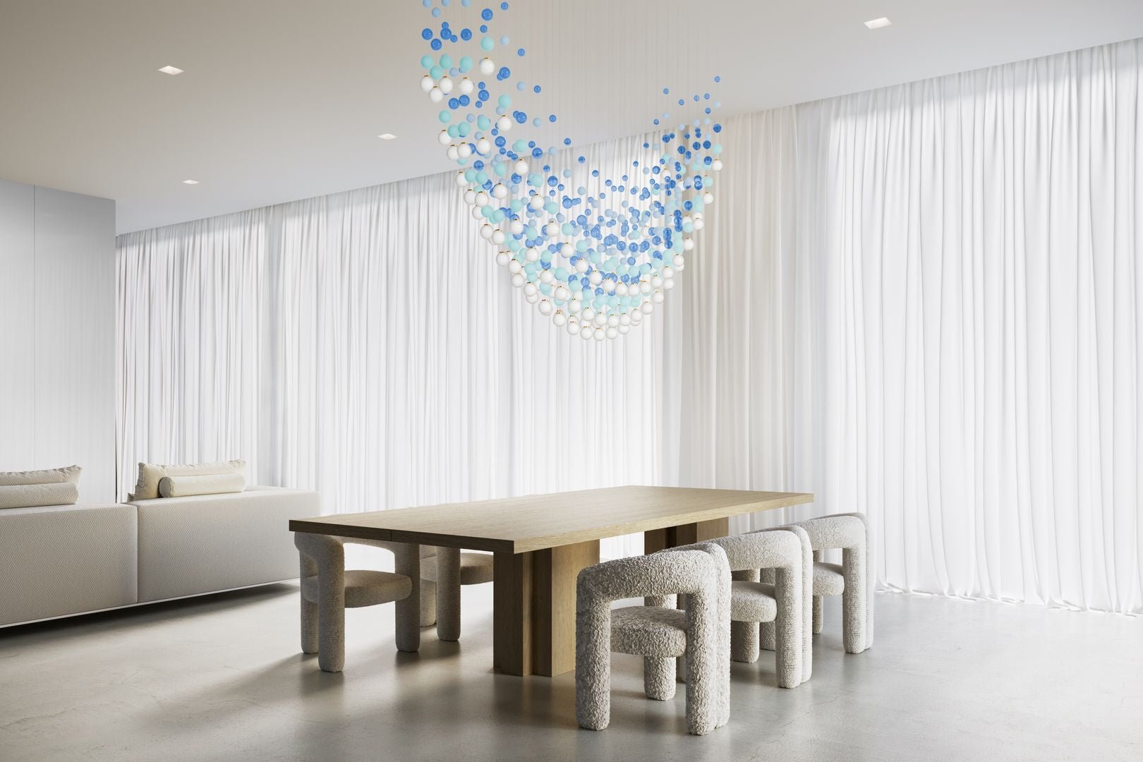 Pearl Curtain Customizable Chandelier