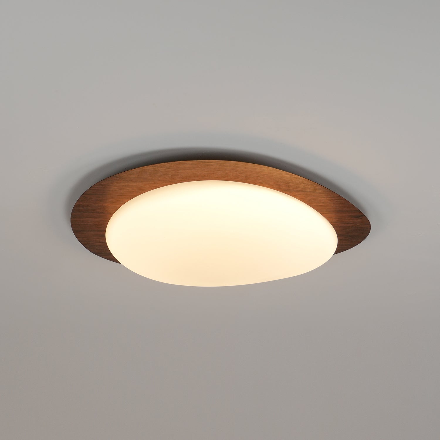 Pebble Walnut Overhead Light Ceiling Light