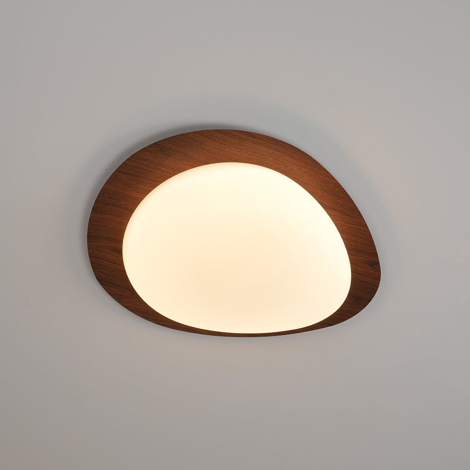 Pebble Walnut Overhead Light Ceiling Light