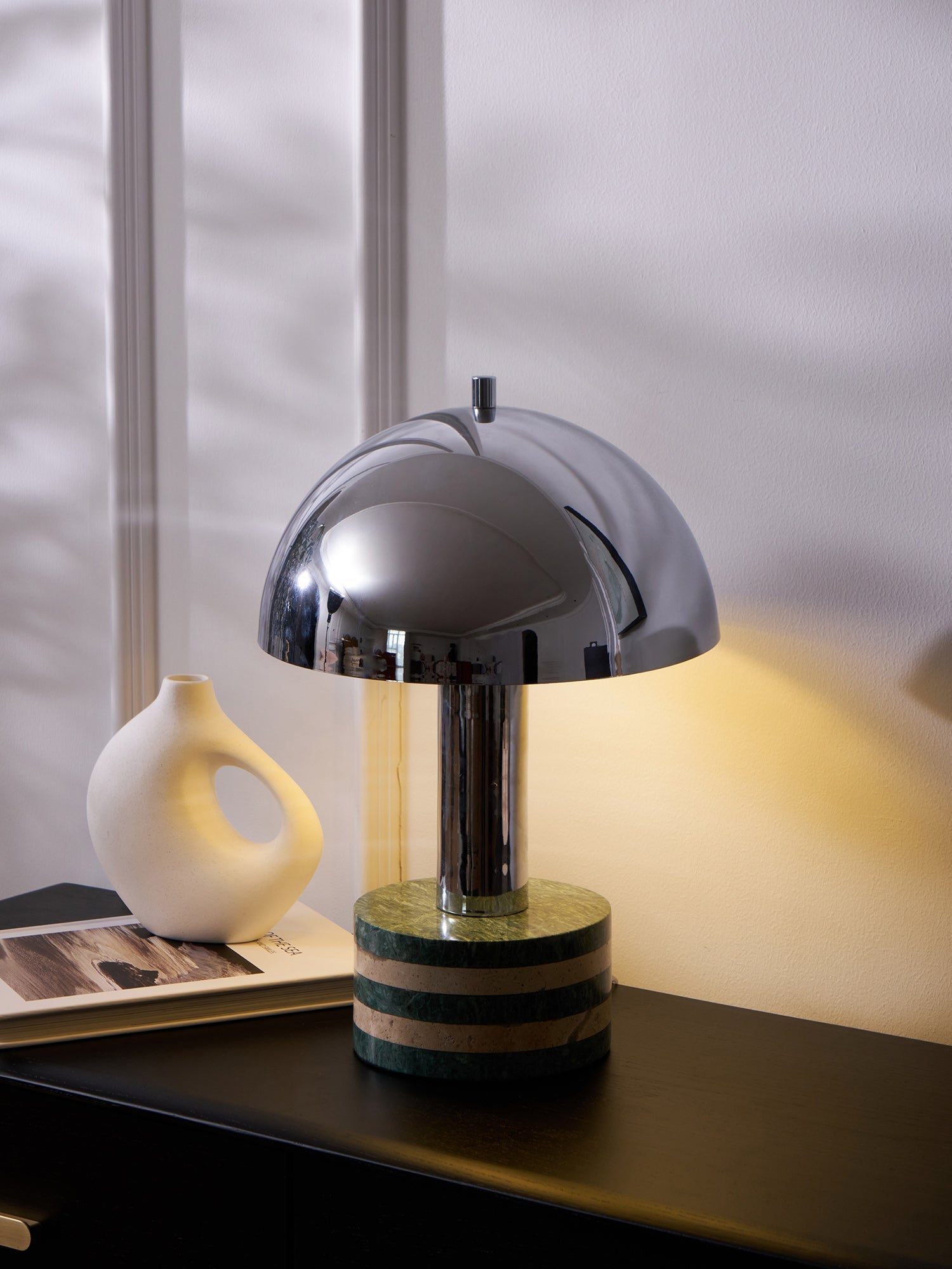 Luno Chrome Table Lamp detail view 22