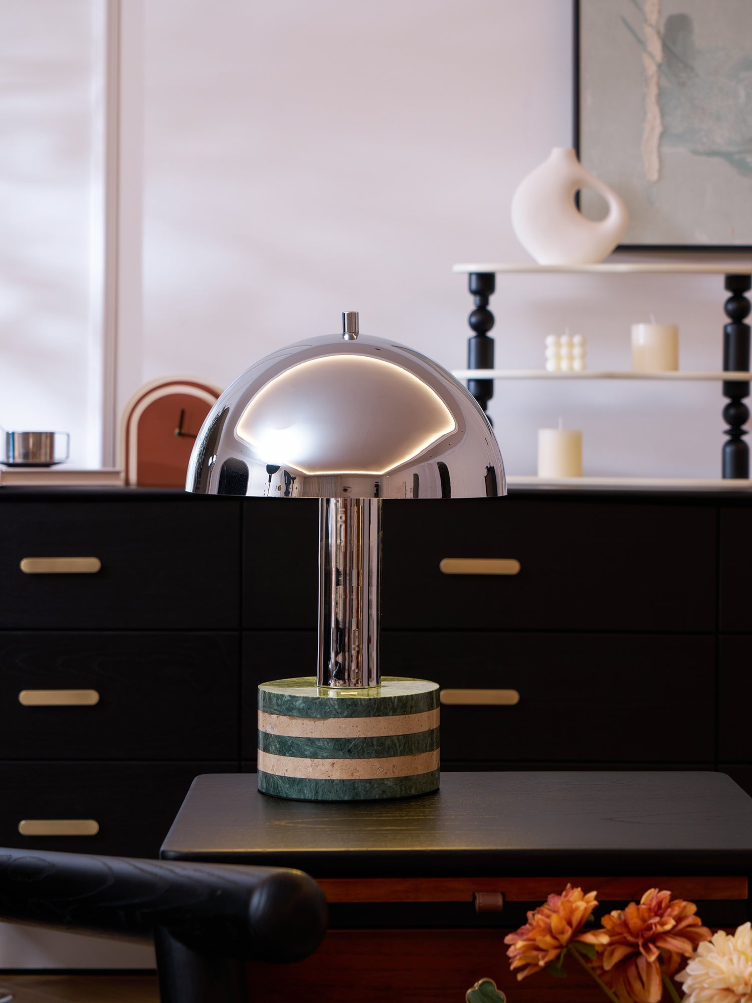 Luno Chrome Table Lamp detail view 21