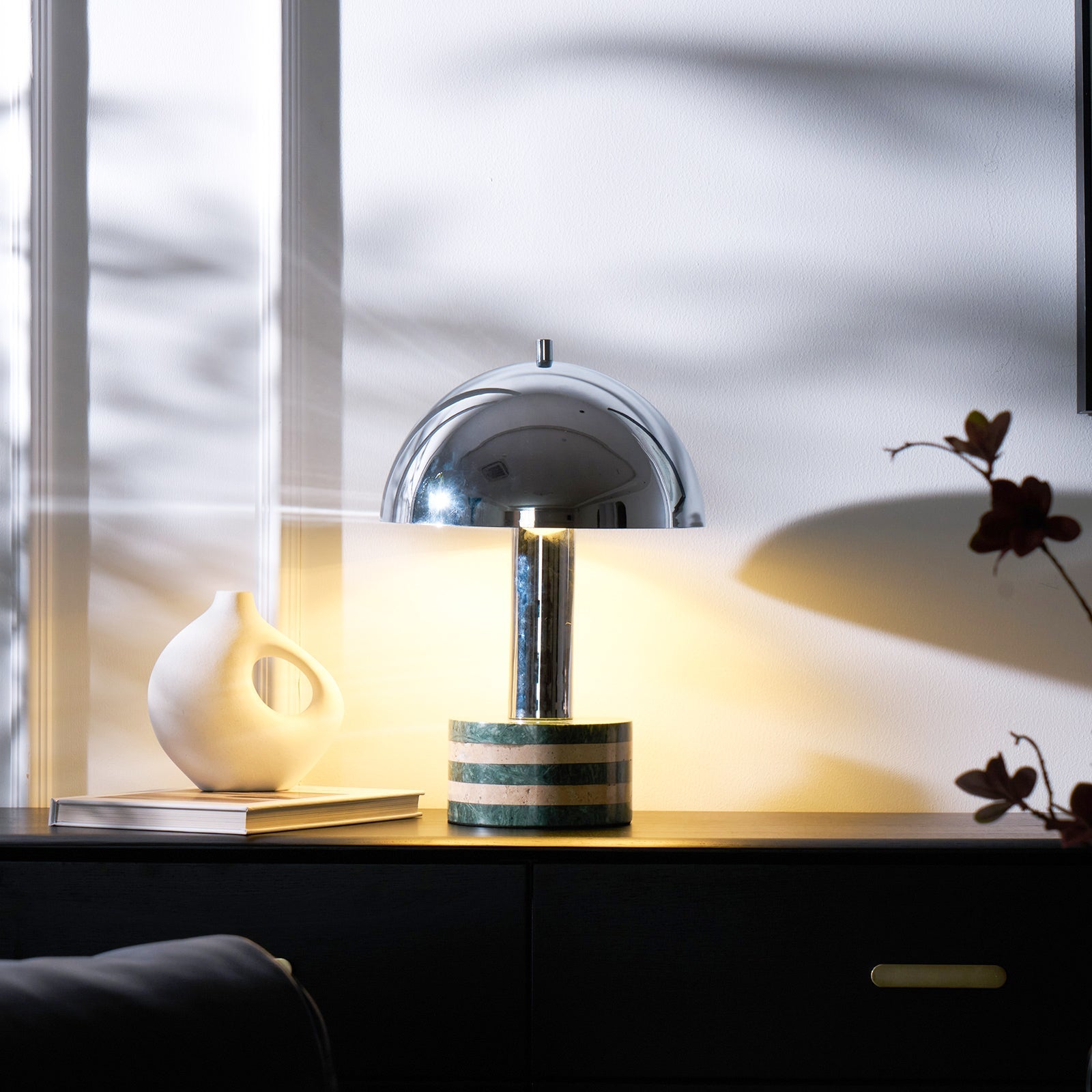 Luno Chrome Table Lamp detail view 12