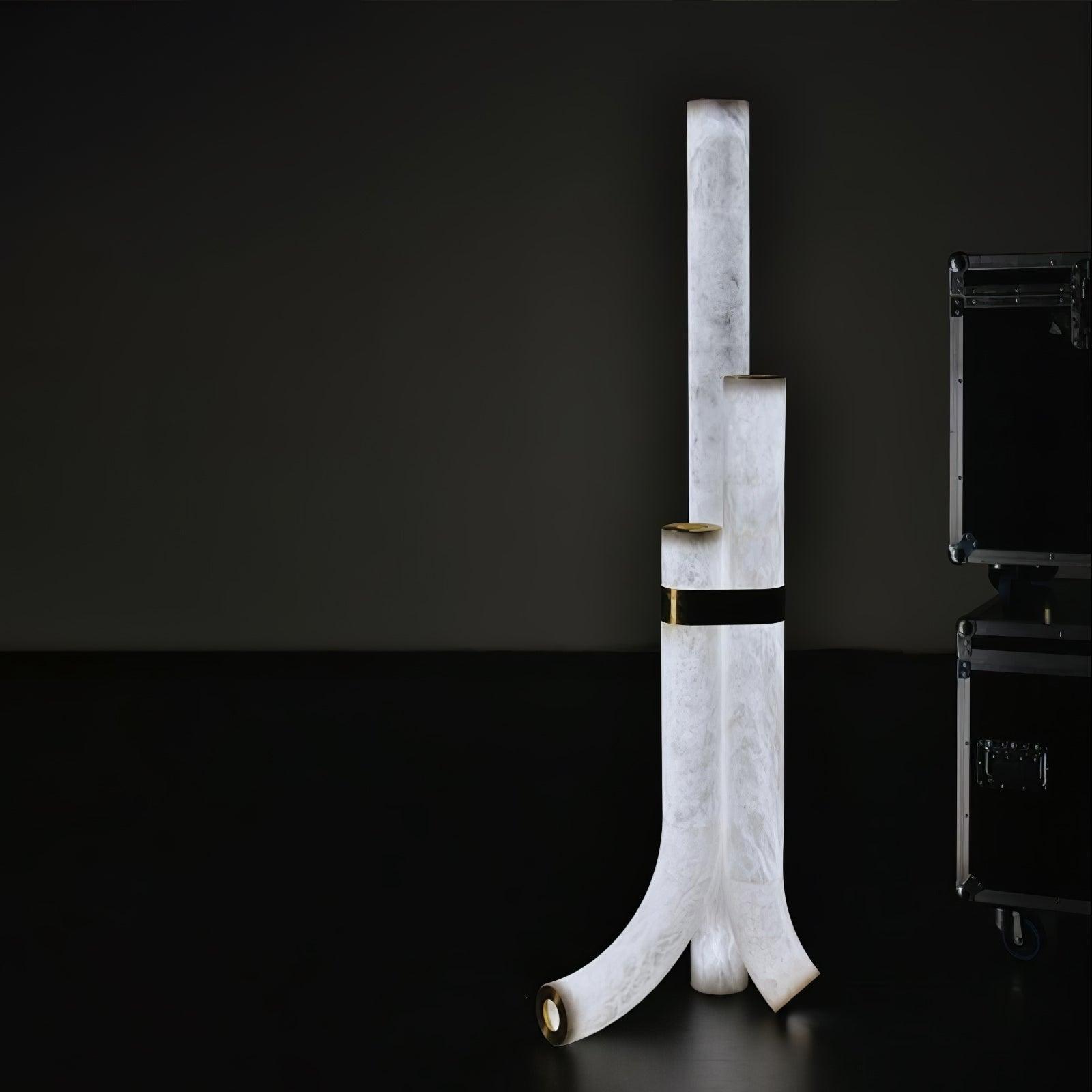 Piped Alabaster Floor Light, Floor Lamp, detail 26