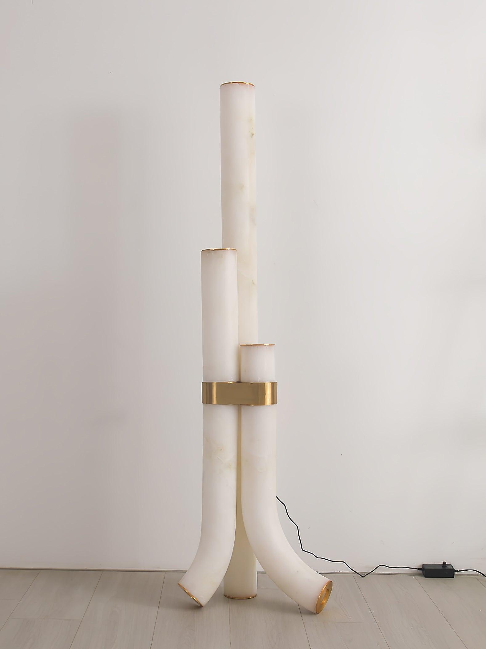 Piped Alabaster Floor Light, Floor Lamp, detail 29