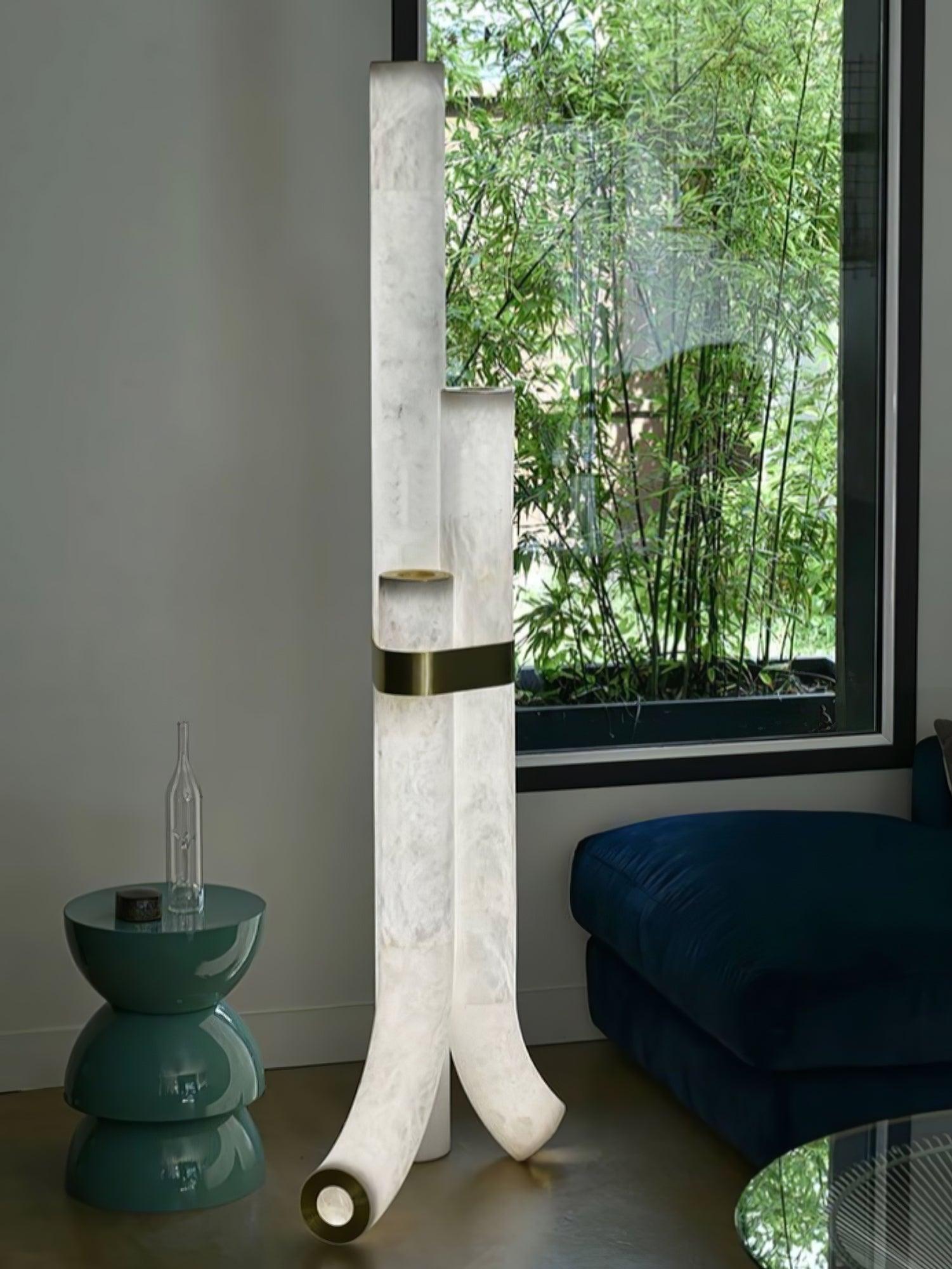 Piped Alabaster Floor Light, Floor Lamp, detail 30