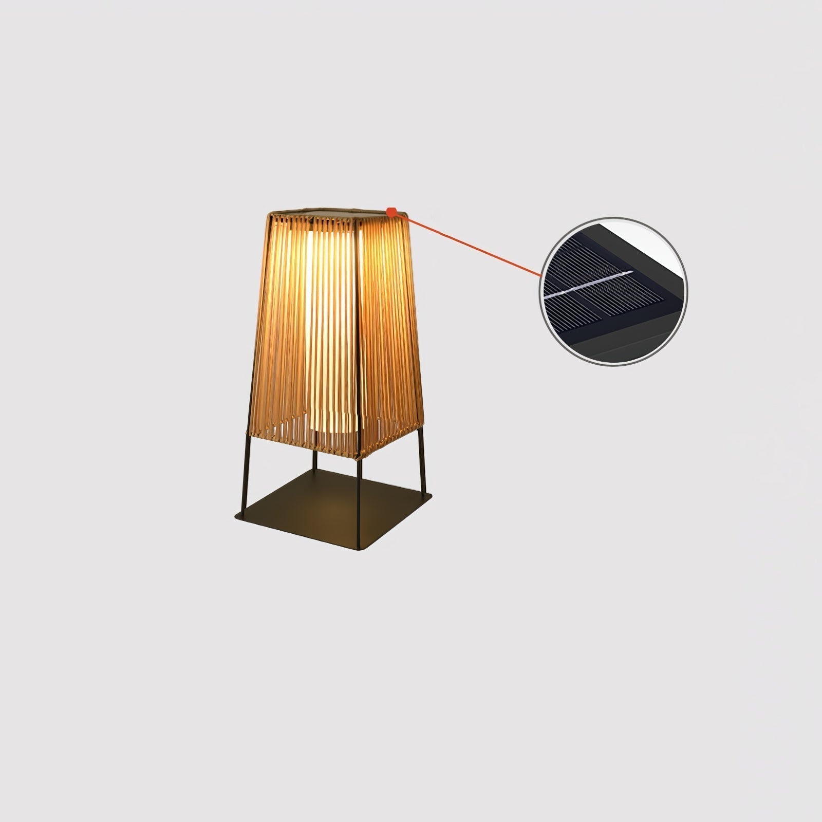 Plastic Rattan Outdoor Post Light Floor Lamp