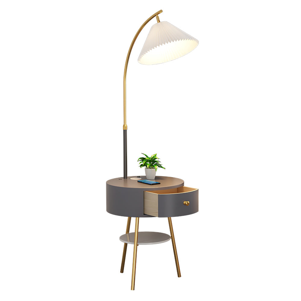 Pleated Arc Floor Light Floor Lamp